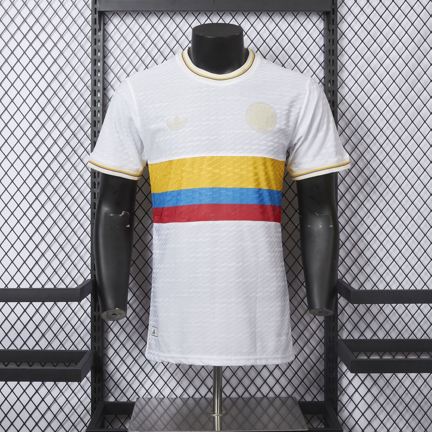 Colombia 2024 100th Anniversary Jersey with Jacquard Fabric - Player Version - ReplicasJersey