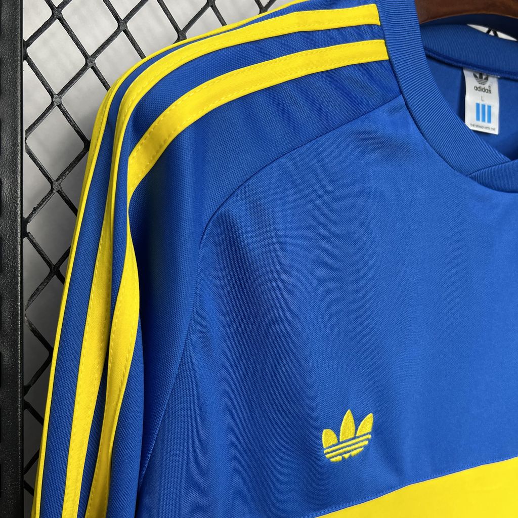 Retro Boca Juniors 1981-82 Home Long Sleeve Jersey - ReplicasJersey