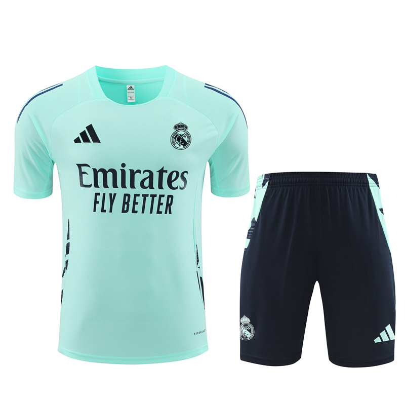 Real Madrid 24-25 Short-Sleeve Training Set - Light Green - ReplicasJersey
