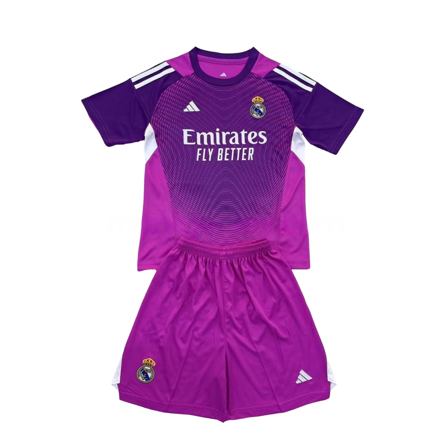 Real Madrid 25-26 Purple Goalkeeper Men's Adult Jersey Set - Fans Version - ReplicasJersey