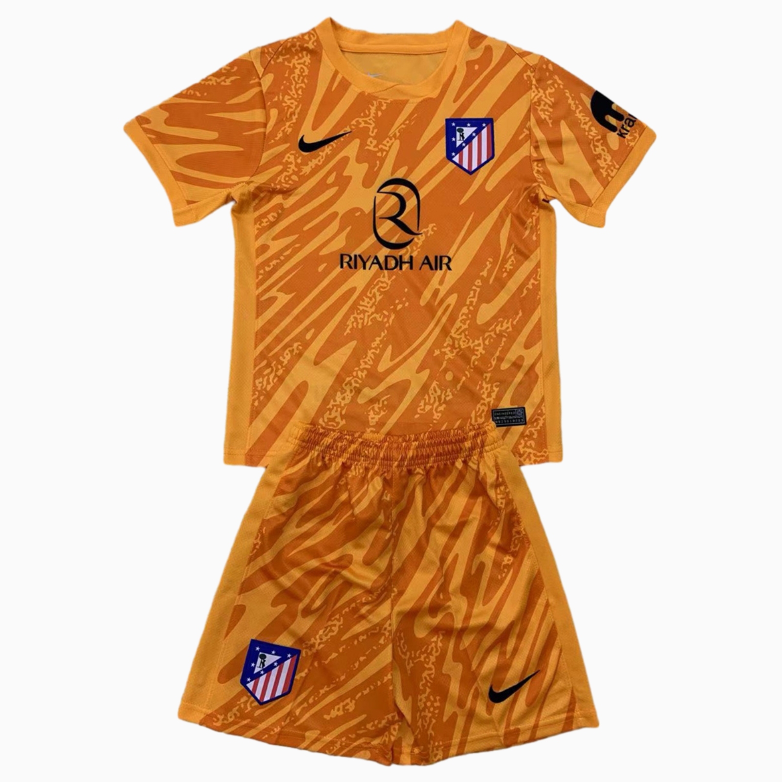 Atletico Madrid 24-25 Orange Goalkeeper Men's Adult Jersey Set - Fans Version - ReplicasJersey