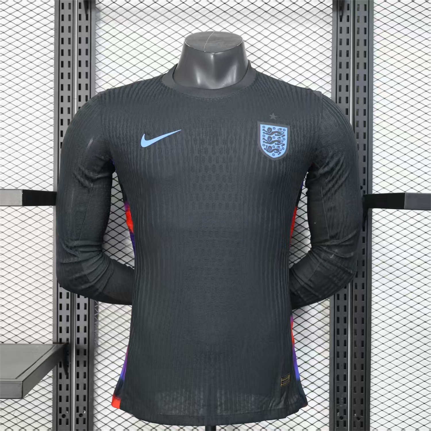 England 2025 Women's Team Away Jersey - Men's Long Sleeves Player Version - ReplicasJersey