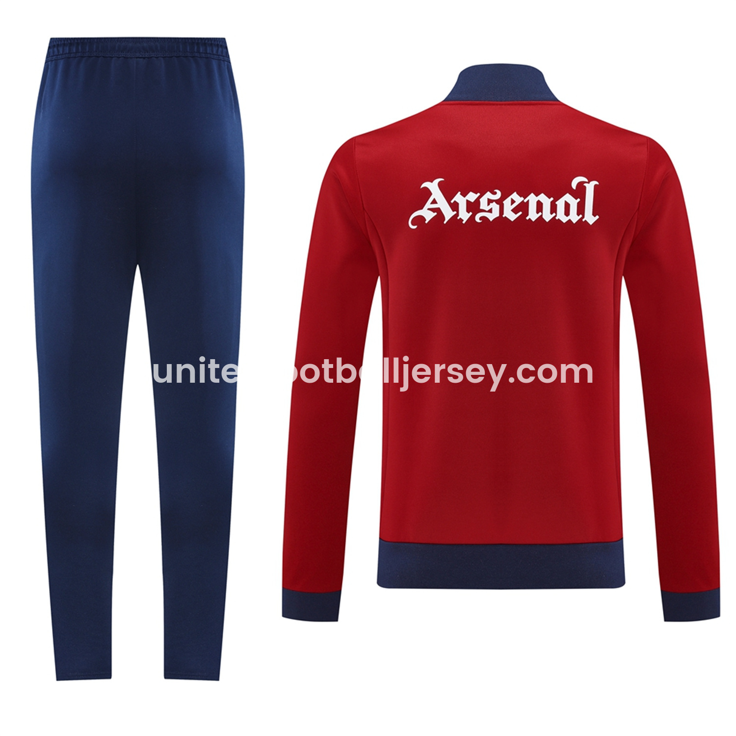 Arsenal 24-25 Throwback Jacket Training Tracksuit - Red Jackets & Blue Pants - ReplicasJersey
