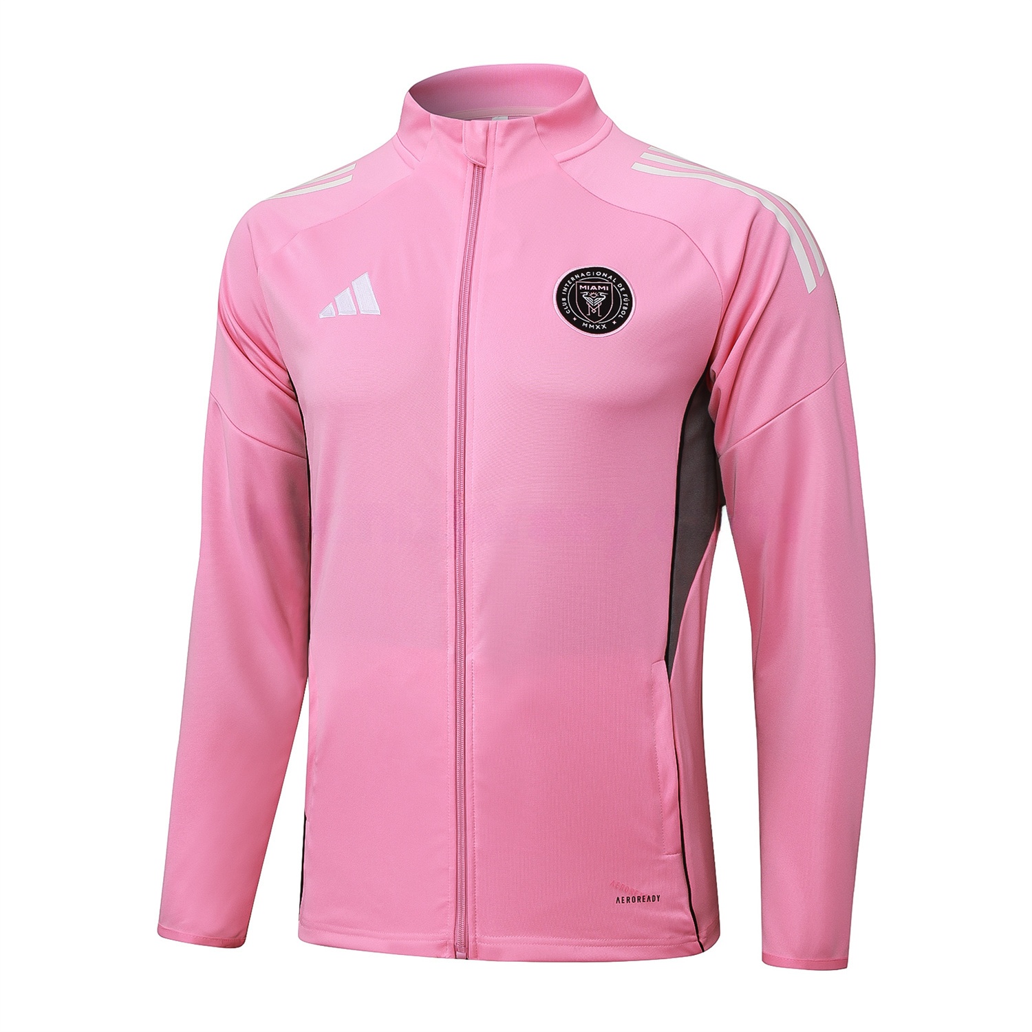 INT M.A.M 25-26 Jacket Training Tracksuit - Pink Top and Black Pants - ReplicasJersey