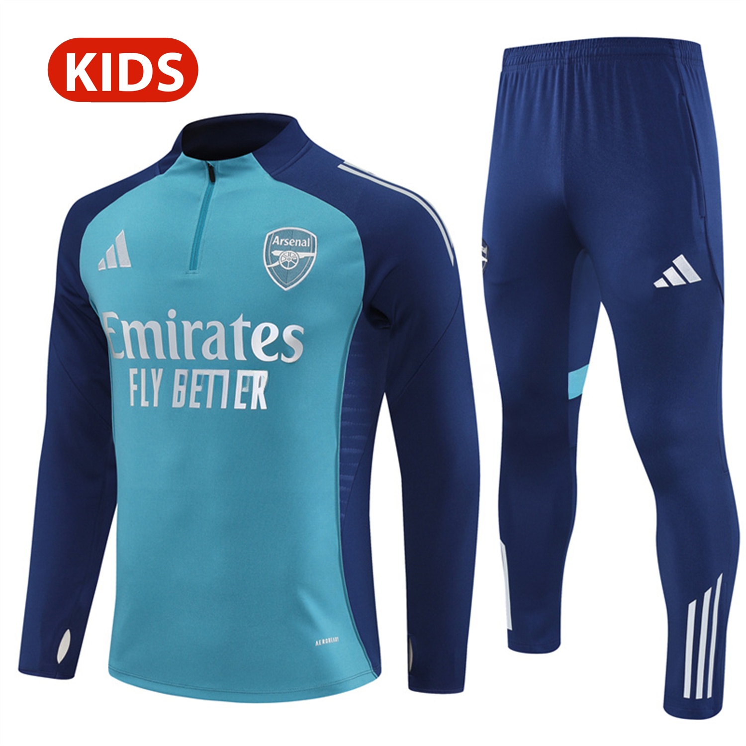 Arsenal 25-26 Kid Long Sleeves Training Set - Green Top & Green Pants - ReplicasJersey
