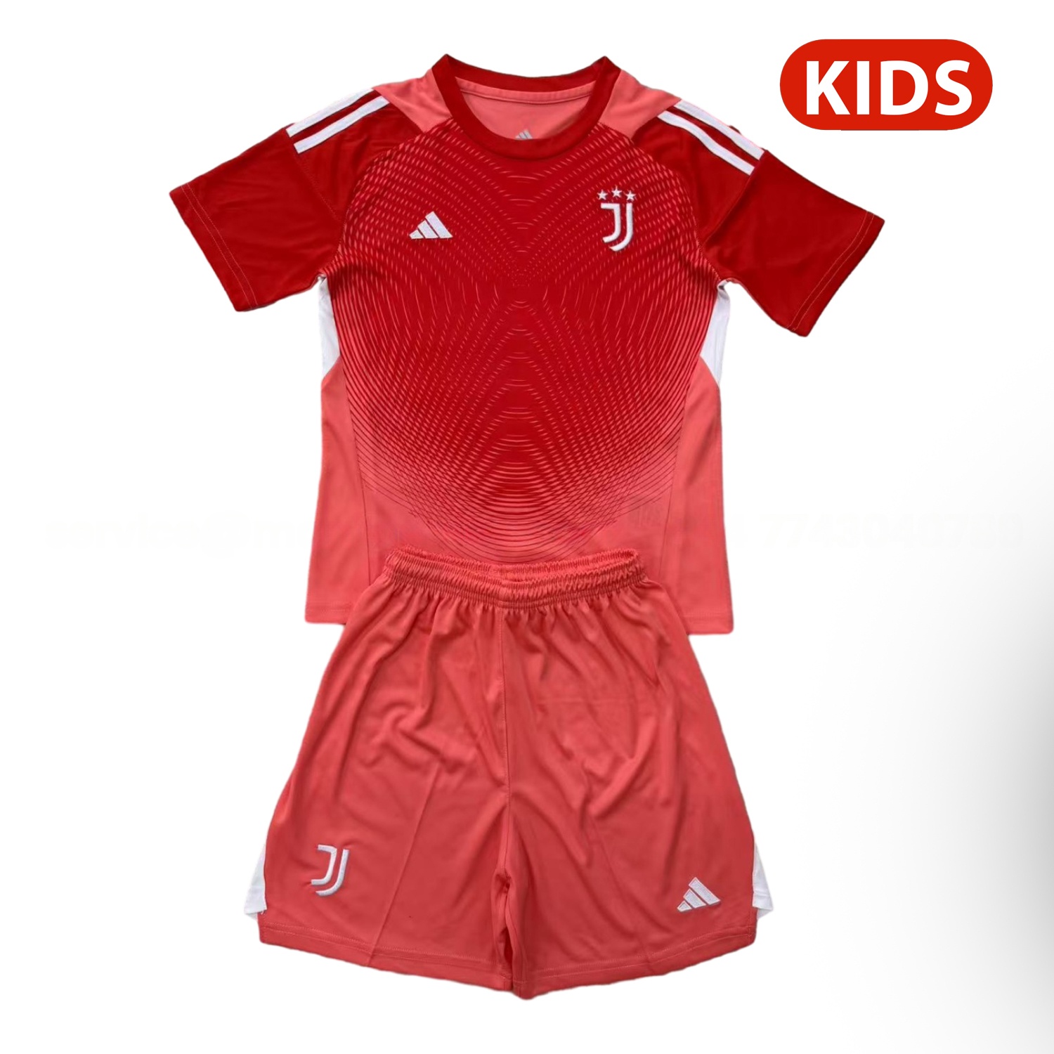 Juventus 25-26 Red Goalkeeper Kids Kit - ReplicasJersey
