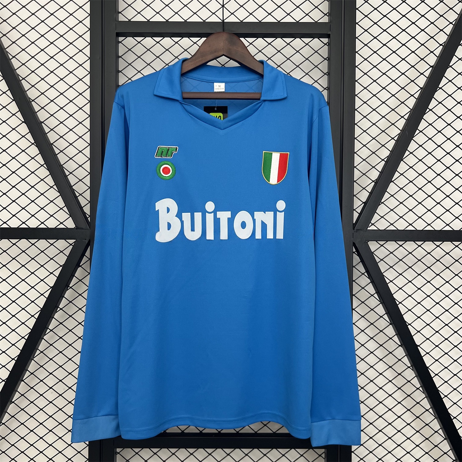 Retro Napoli 1987-88 Home Long Sleeves Jersey - ReplicasJersey