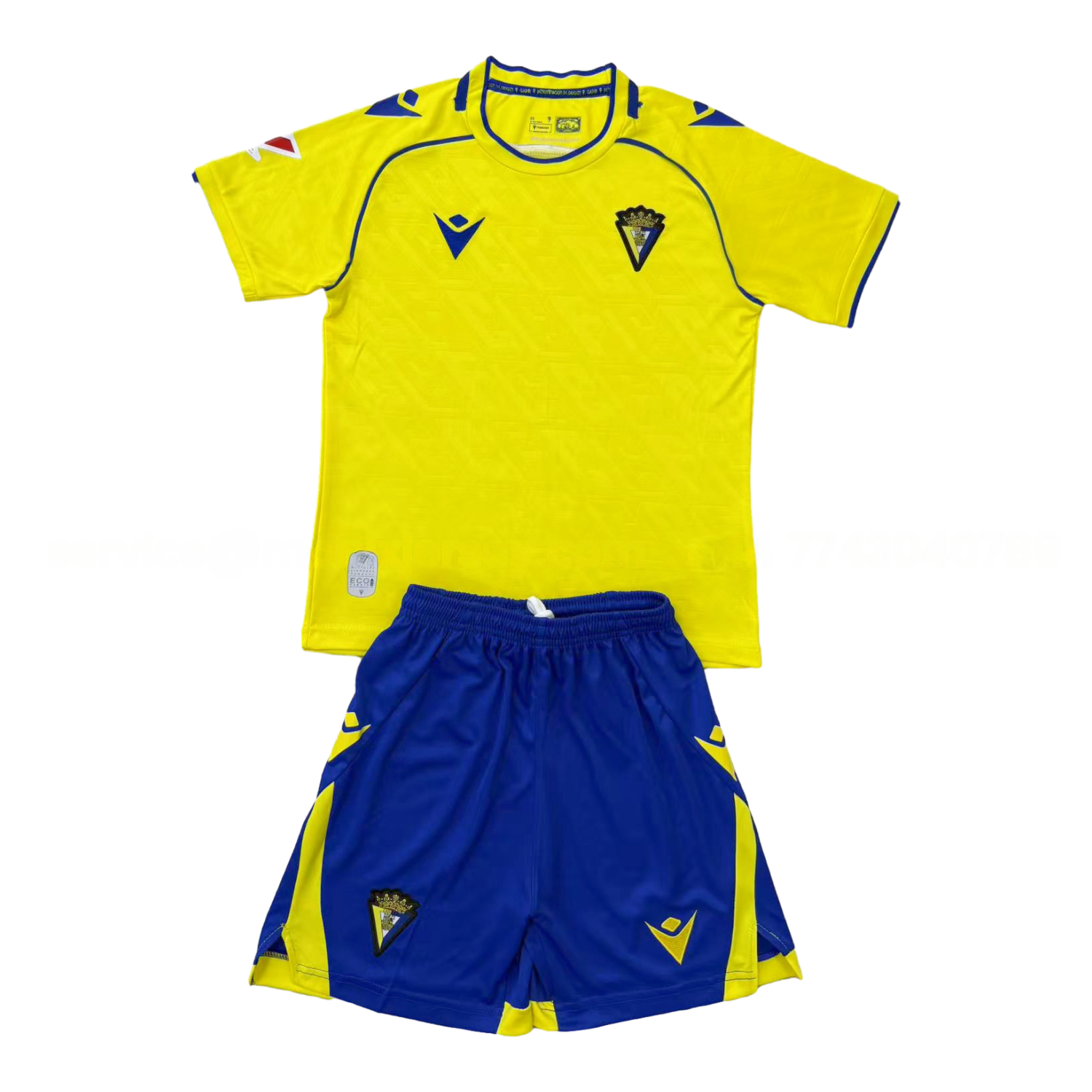 Cádiz Cadiz 25-26 Home Unsponsored Men's Adult Jersey Set - Fans Version - ReplicasJersey