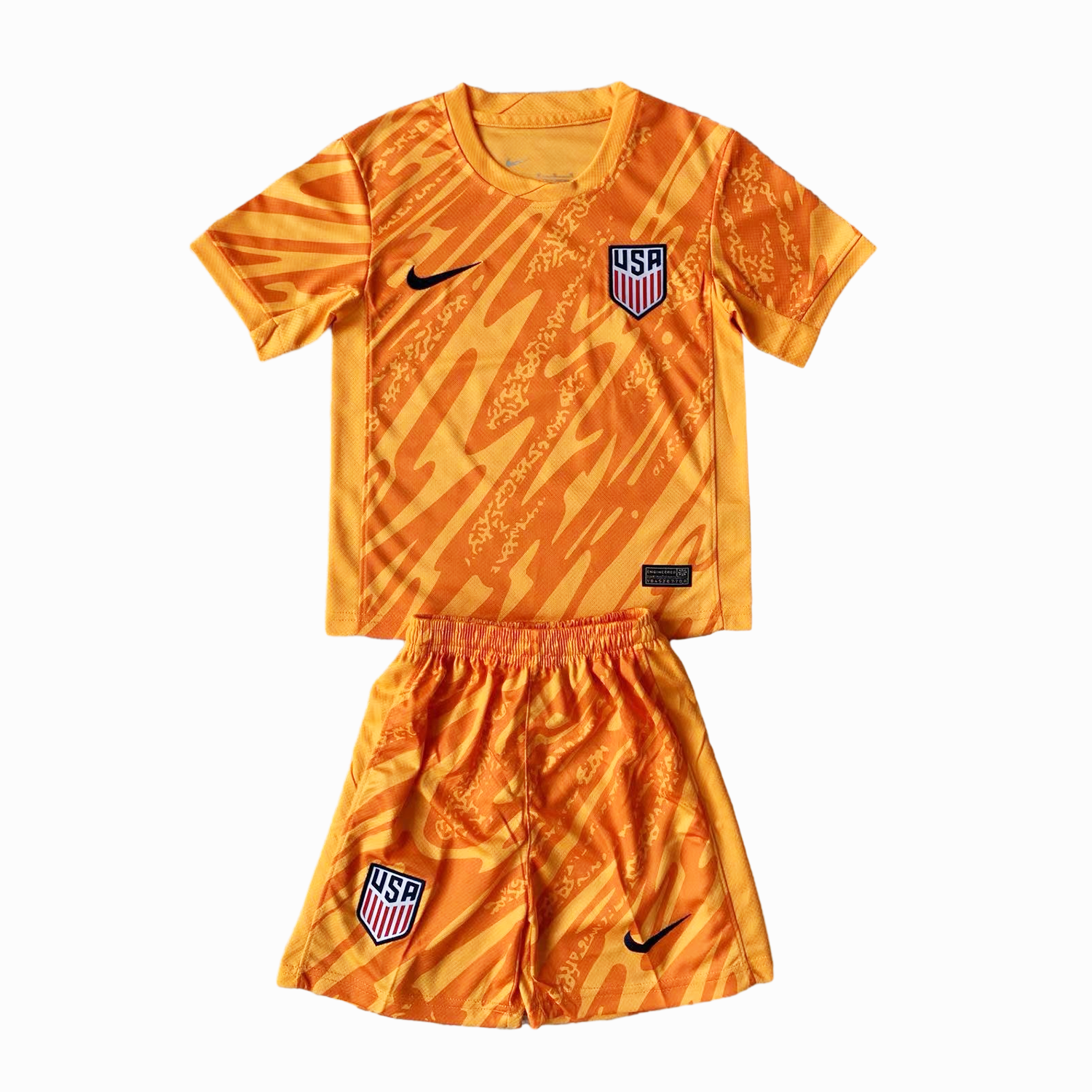 United States USA 2024 Goalkeeper Kids Kit - Orange - ReplicasJersey