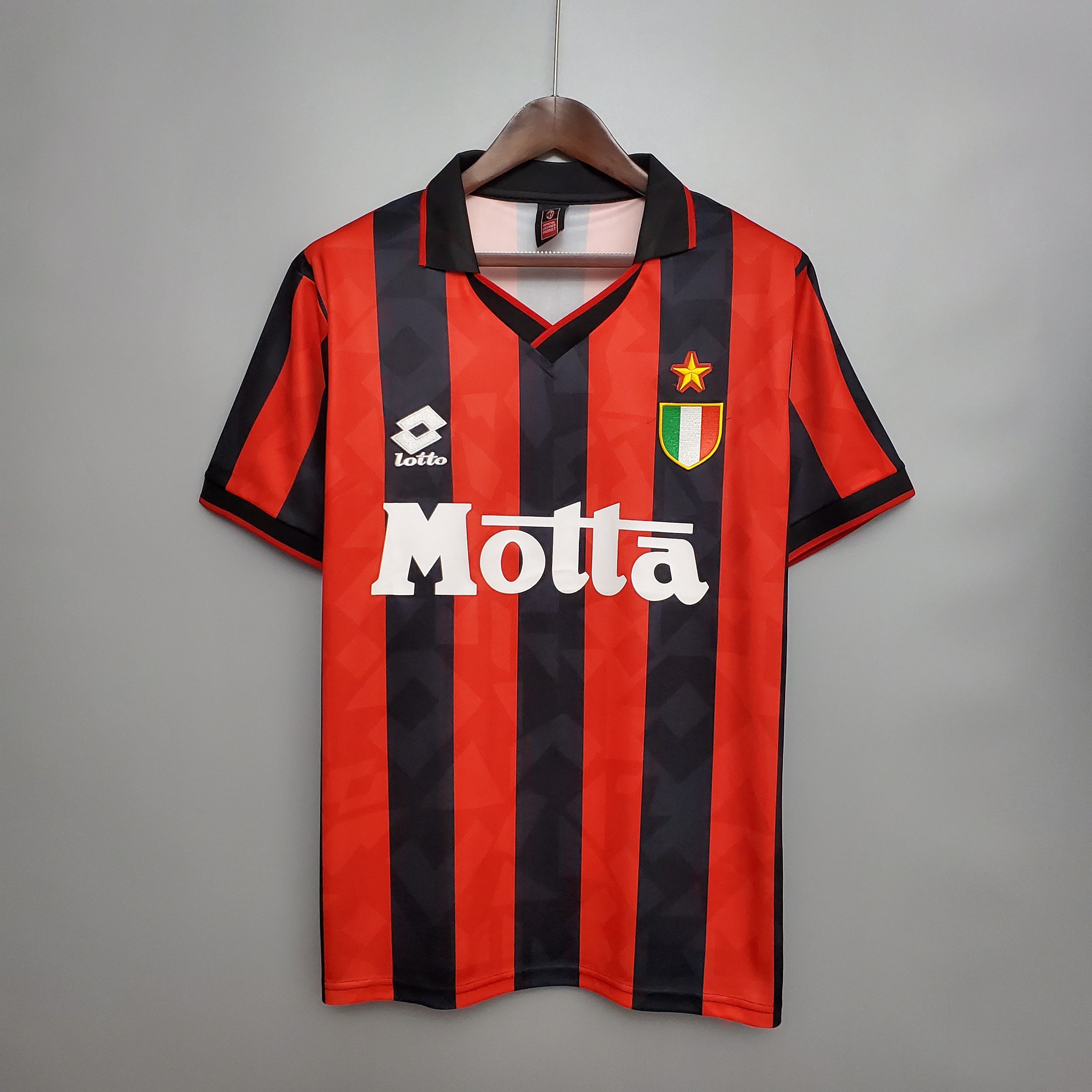 Retro AC Milan 93-94 Home Stadium Jersey - ReplicasJersey