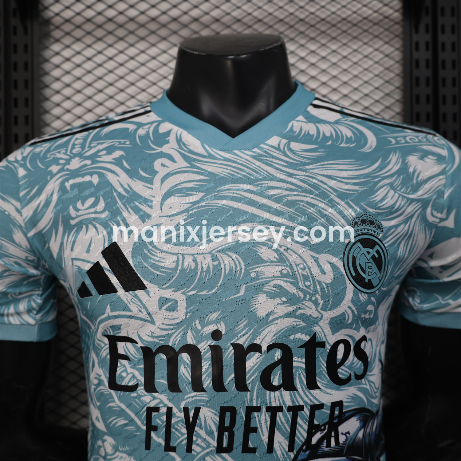 Real Madrid 25-26 Blue Viking Roar Special Edition Jersey - Player Version - ReplicasJersey