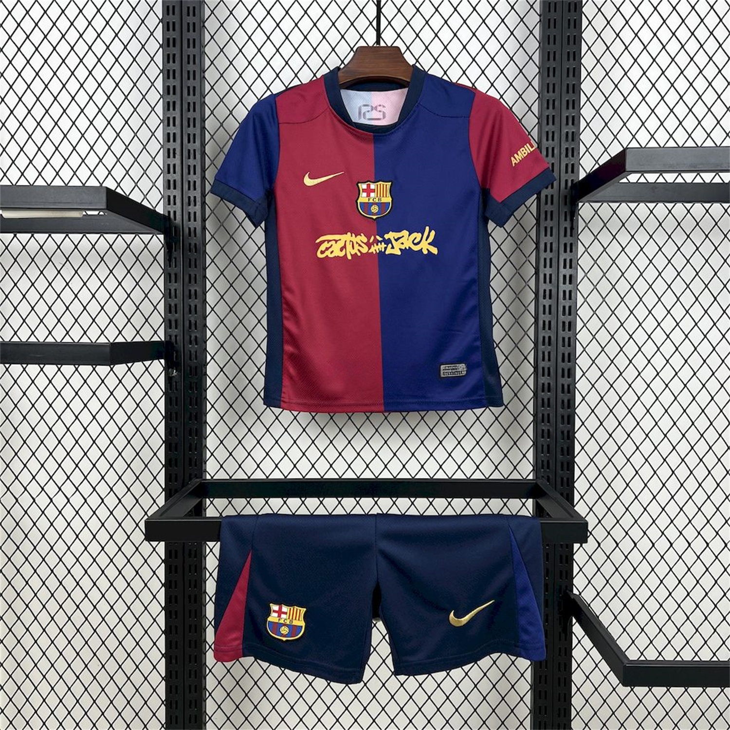 B.A.R.S.A x Travis Scott New 24-25 Home Kids Kit - ReplicasJersey