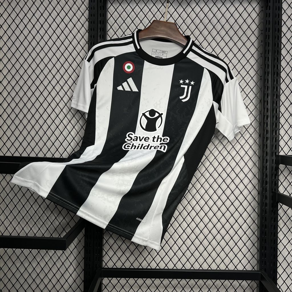 Juventus 24-25 Home Stadium Jersey With Chest Patch - Fans Version - ReplicasJersey
