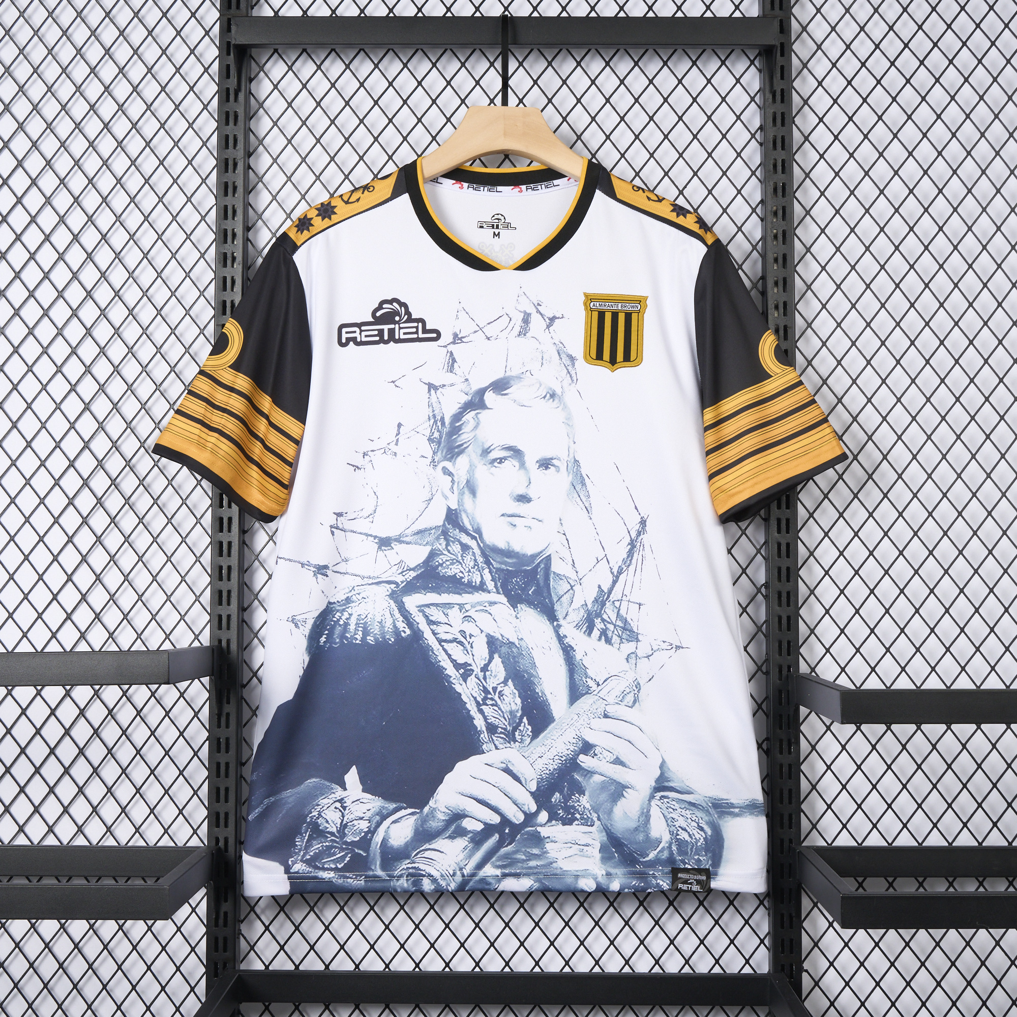 Retro Club Almirante Brown 2021 White Anniversary Jersey - ReplicasJersey