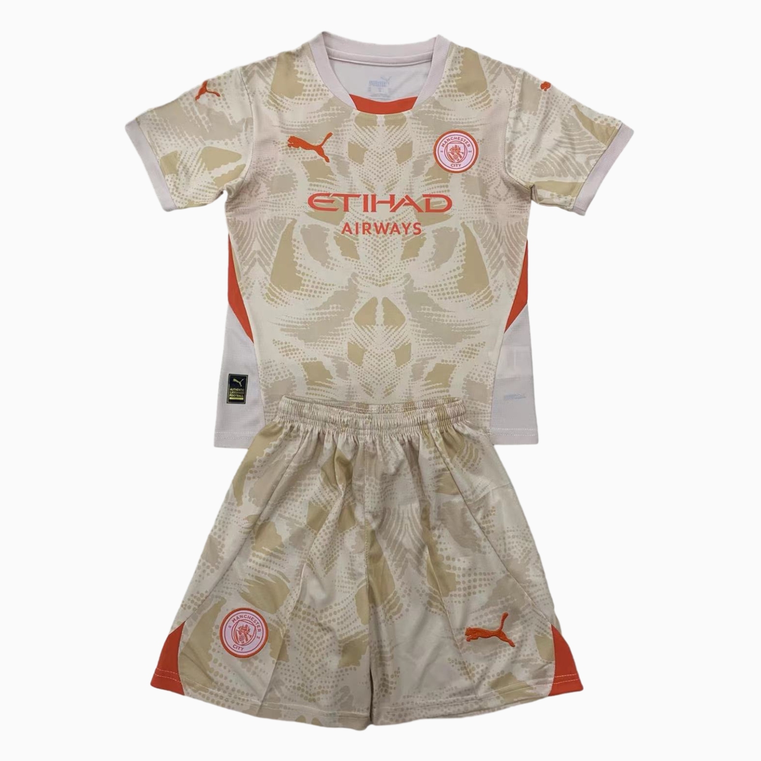 Manchester City 24-25 Mud Yellow Goalkeeper Kids Kit - ReplicasJersey