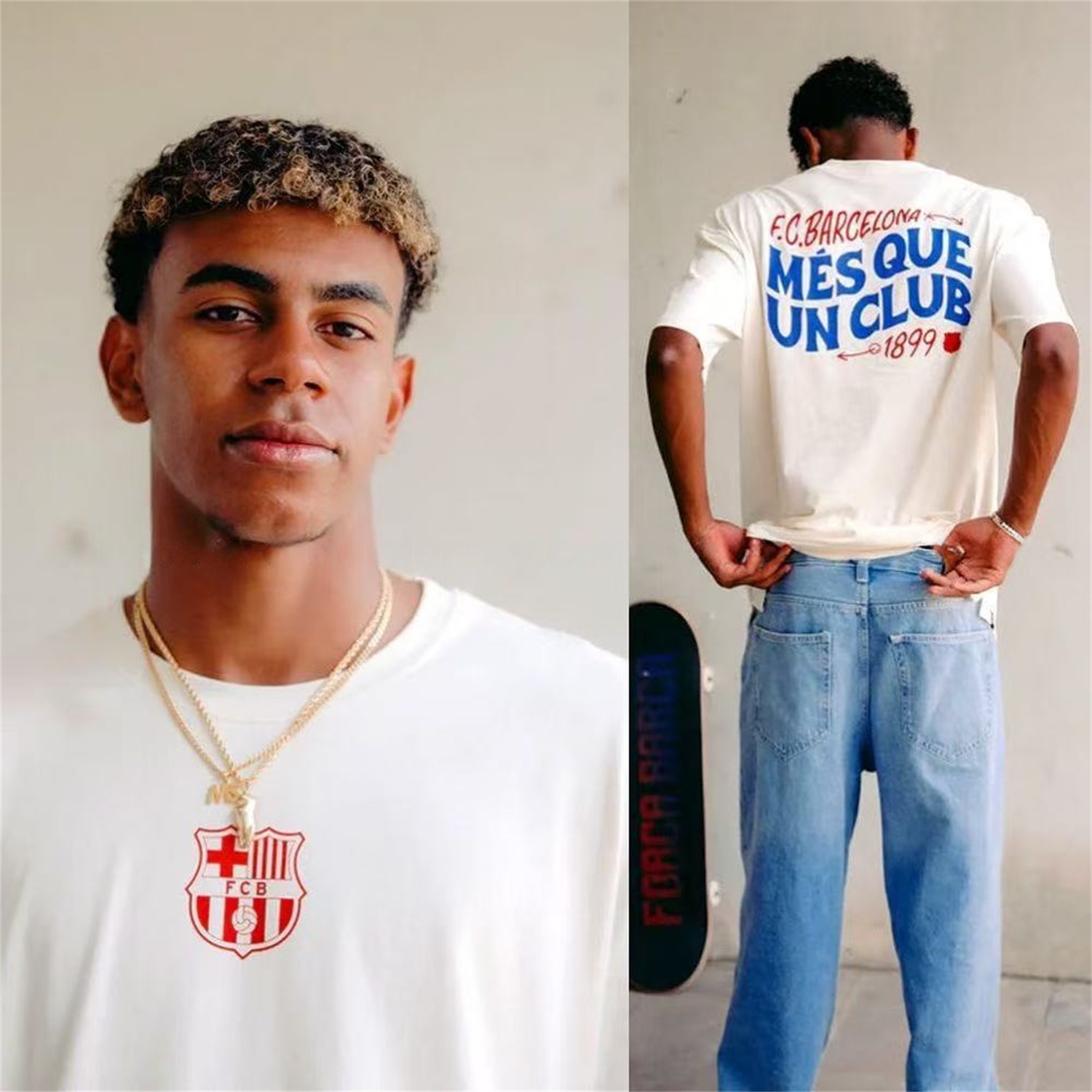 B.A.R.S.A Més Que Un Club Skateboard Aesthetics T-shirt【Black】 - ReplicasJersey