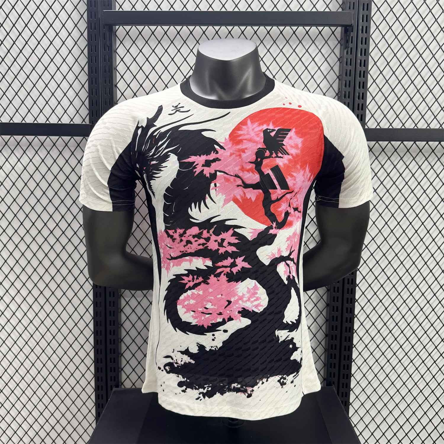 Japan 25-26 Black Dragon Cherry Blossom Tree White Special Jersey - Player Version - ReplicasJersey