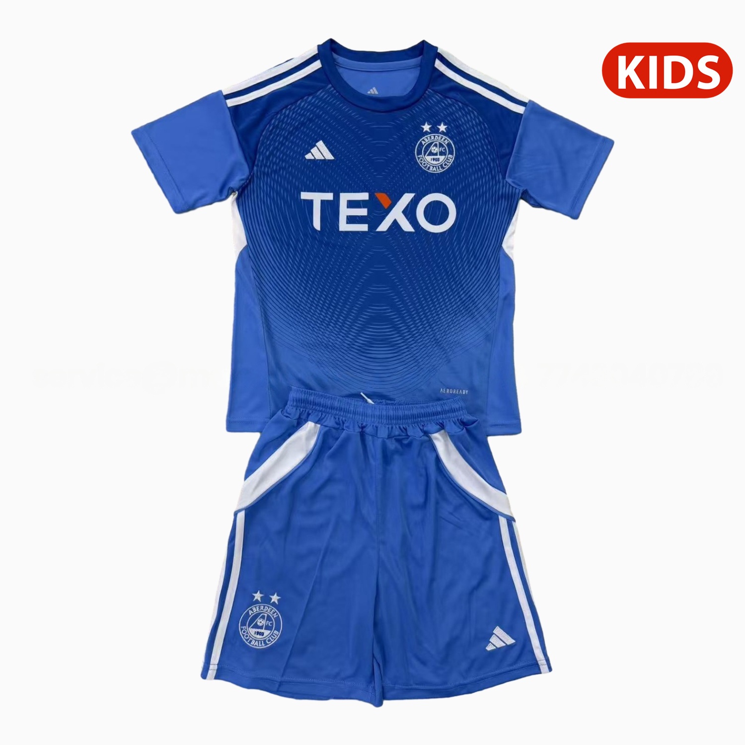Aberdeen 25-26 Blue Goalkeeper Kids Kit - ReplicasJersey