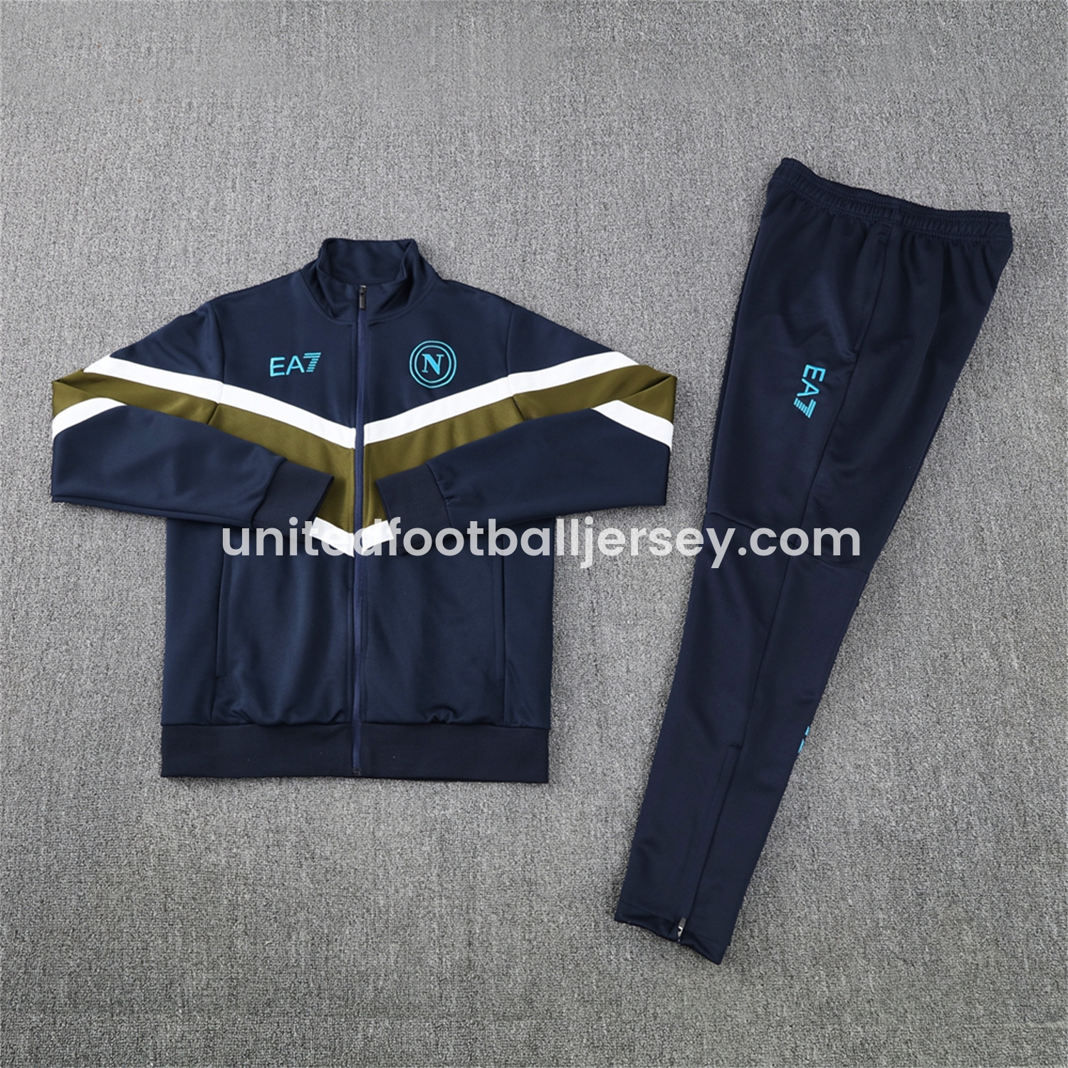 Napoli 24-25 Throwback Jacket Training Tracksuit - Deep Blue Jackets & Pants - ReplicasJersey