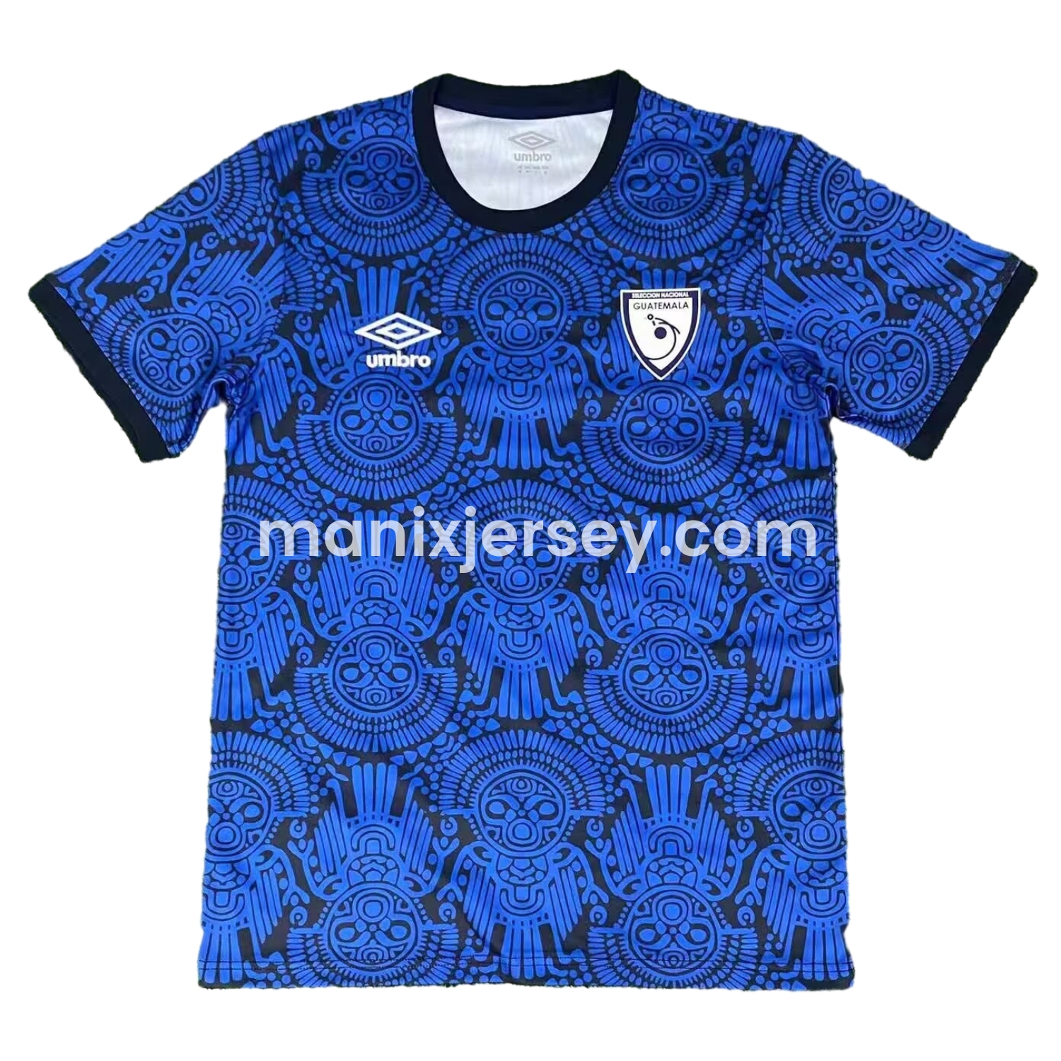 Guatemala 25-26 Blue Totem Pattern Training Jersey - Fans Version - ReplicasJersey