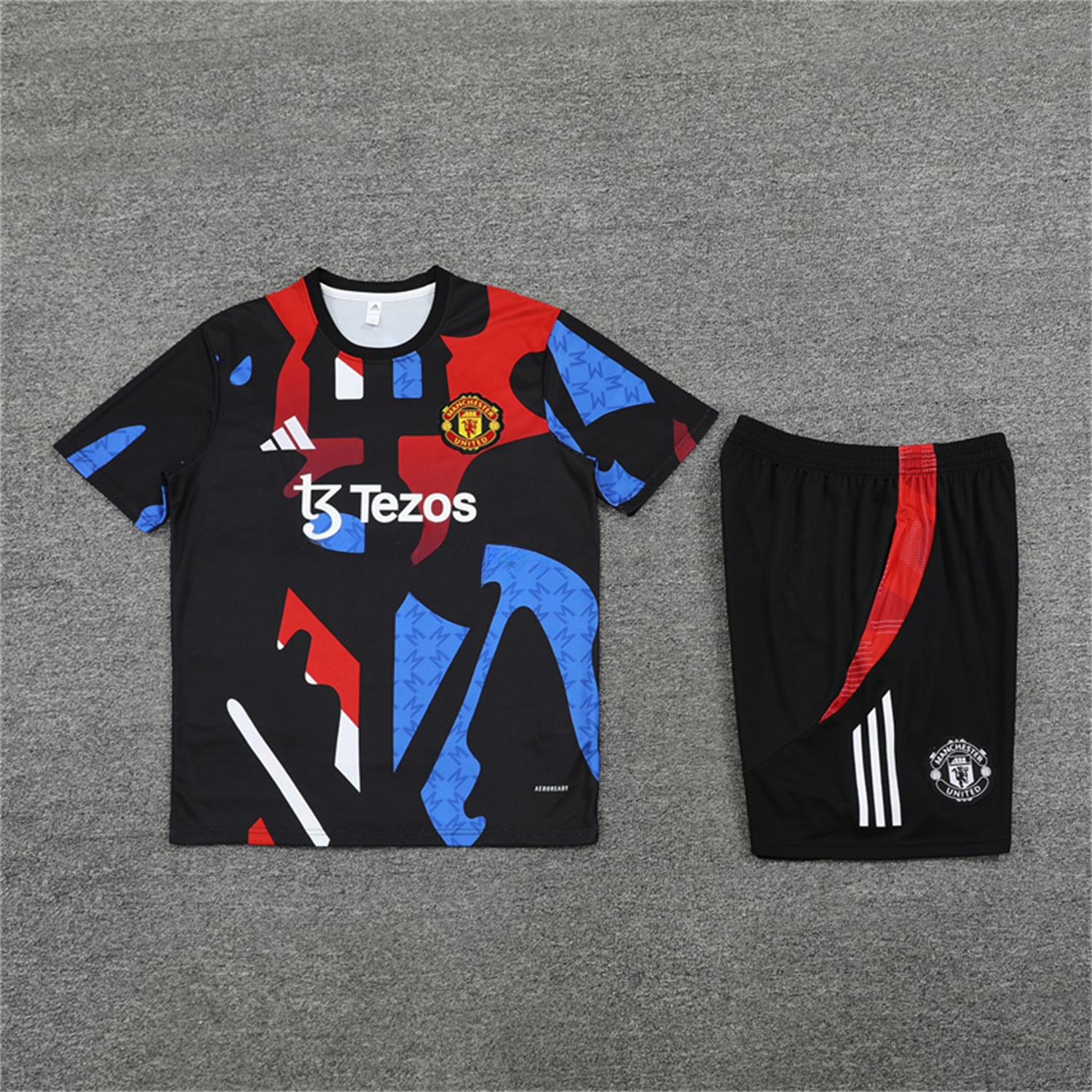 Manchester United 24-25 Pre-Match Short-Sleeve Training Set - Camouflage - ReplicasJersey