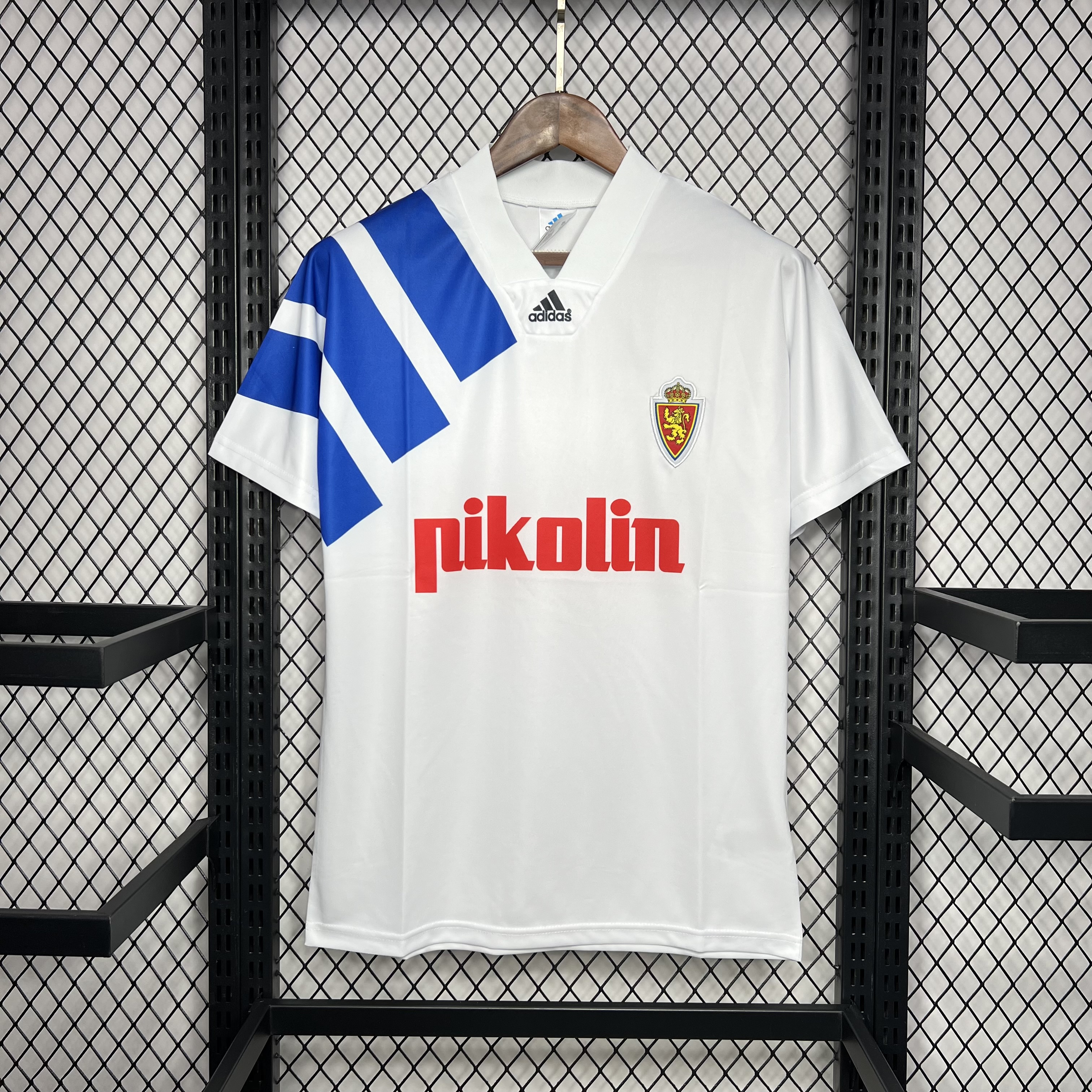 Retro Real Zaragoza 1992-93 Home Stadium Jersey - ReplicasJersey