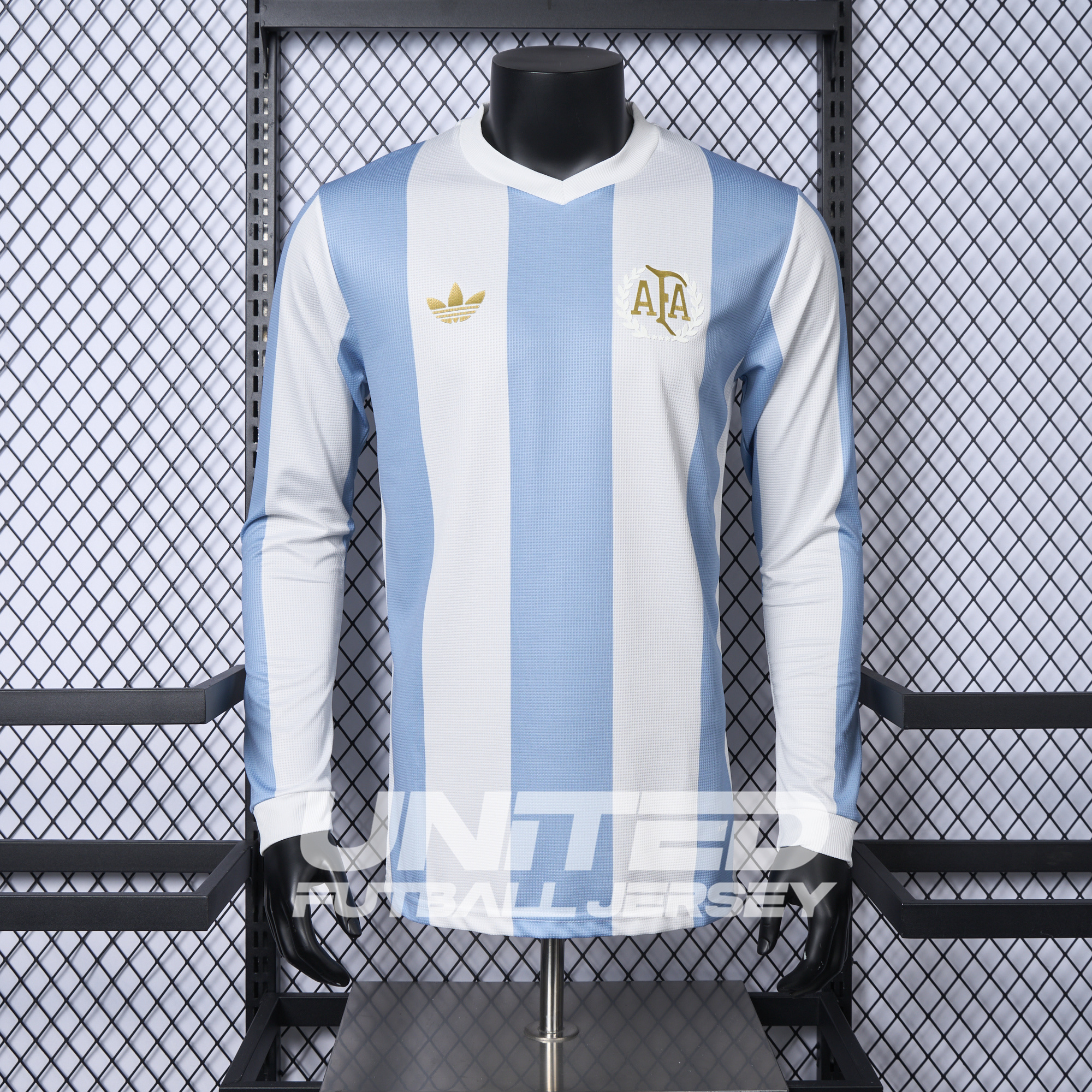 Argentina 24-25 Adi 50 Years Anniversary Long Sleeve Jersey - Player Version - ReplicasJersey