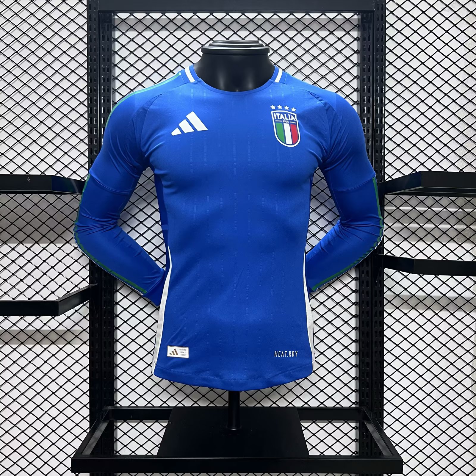 Italy 2024 Home Stadium Long Sleeve Jersey - Player Version - ReplicasJersey