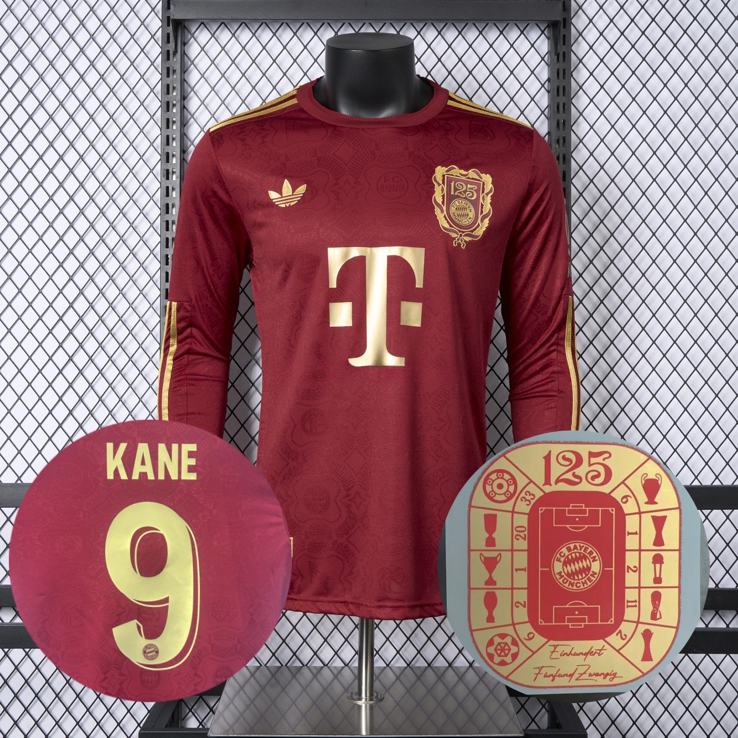 Bayern Munich 2025 125th Anniversary Long Sleeves Jersey - Player Version - ReplicasJersey