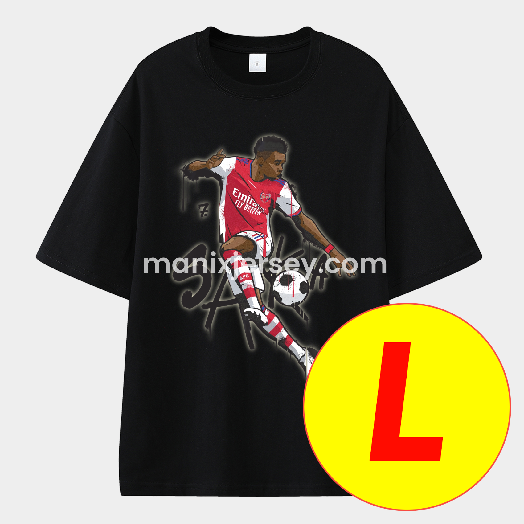 Arsenal Henry Wenger Saka Gunners Unisex Pure Cotton T-shirt - ReplicasJersey