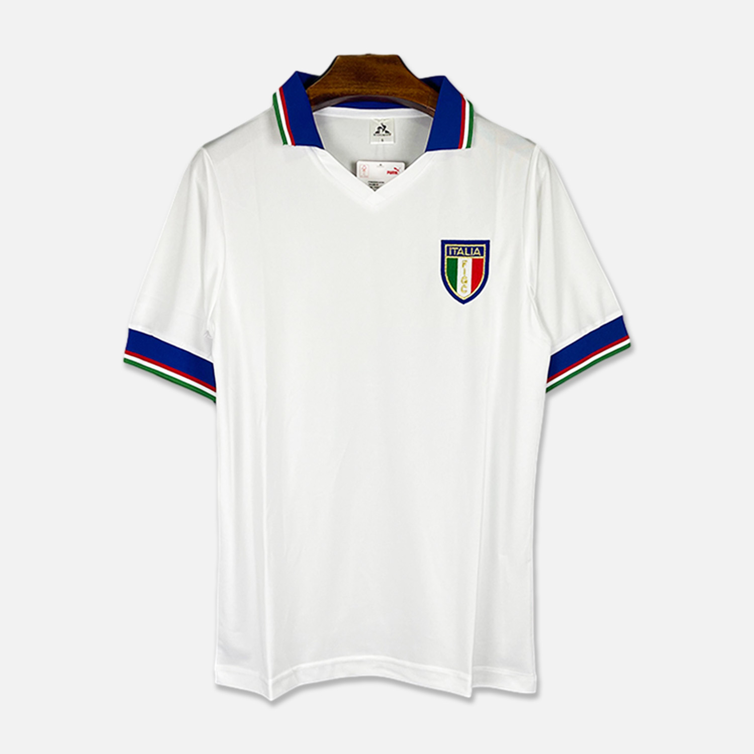 Retro Italy 1982 Away Stadium Jersey - ReplicasJersey