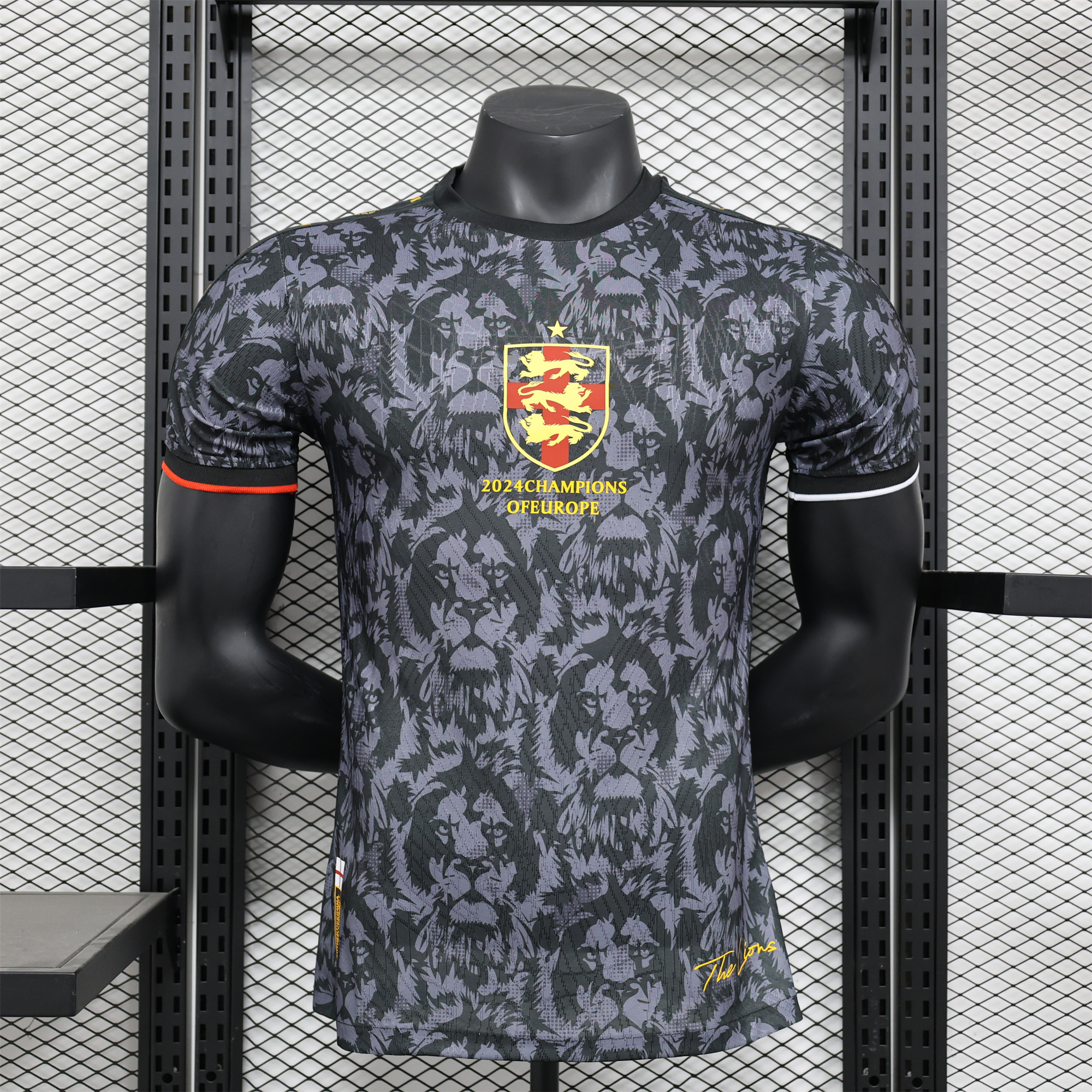 England 2024 Black The Lions Special Edition Jersey - Player Version - ReplicasJersey
