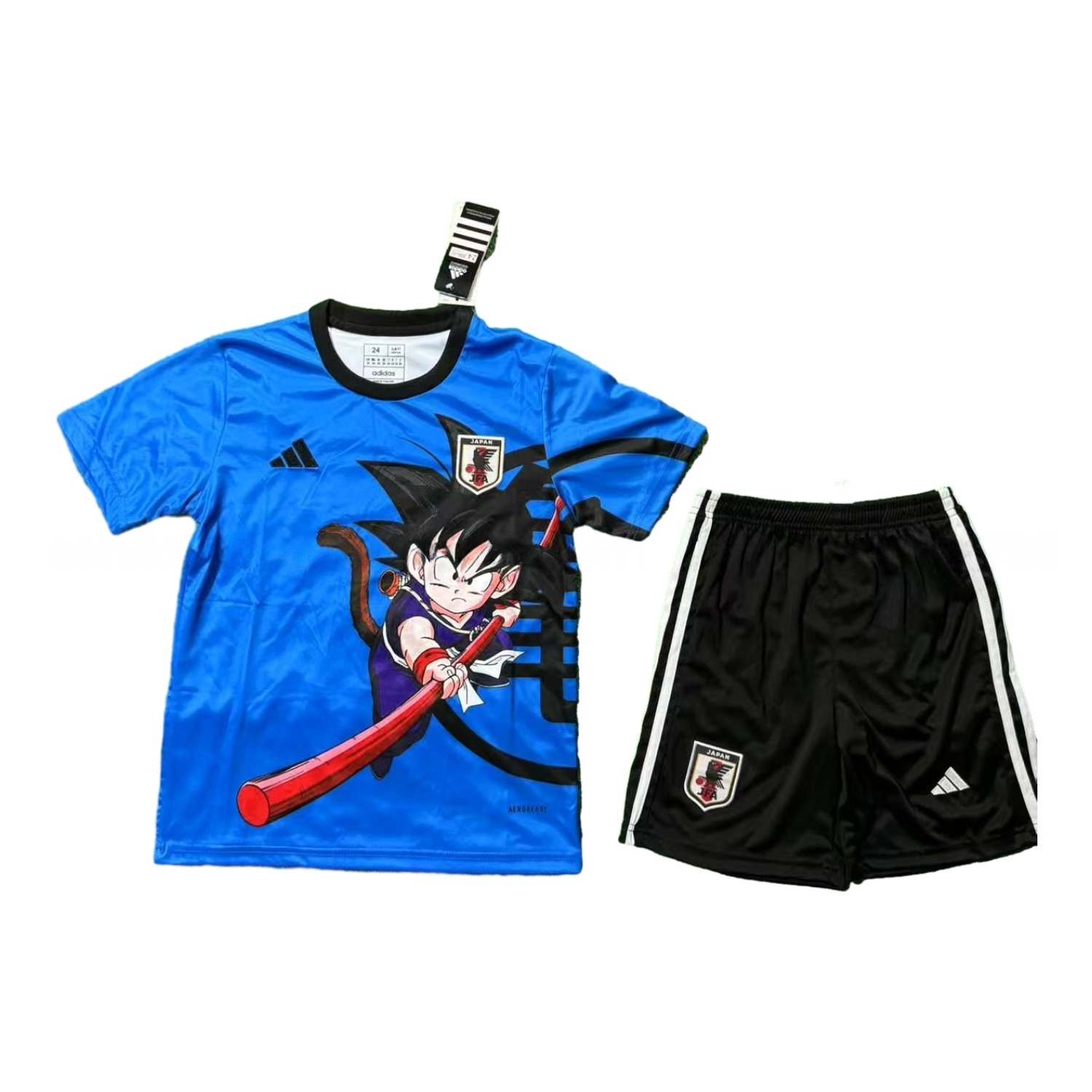 Japan 25-26 Small Goku Dance Stick Blue Special Kids Kit - ReplicasJersey