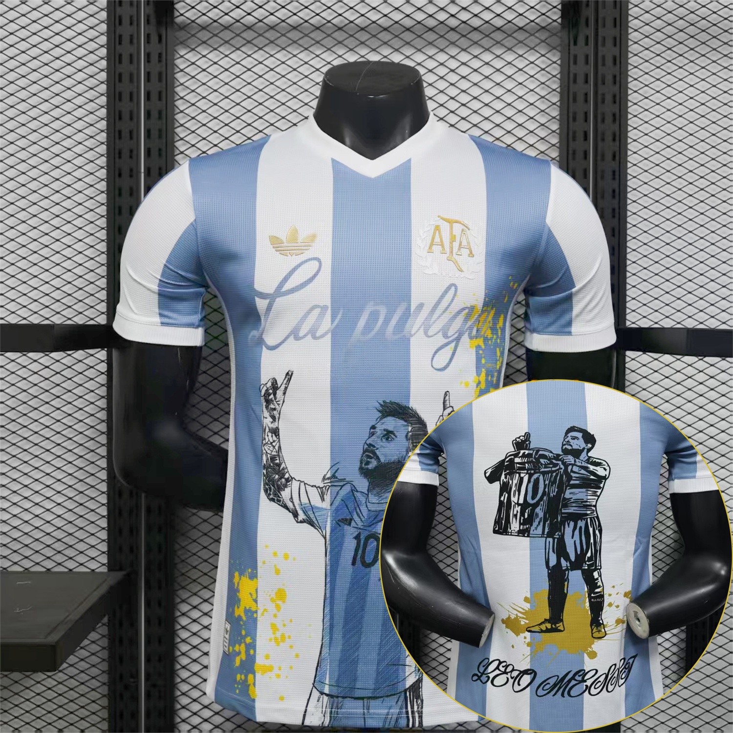 Argentina 25-26 50th Anniversary Messi Graffiti Special Jersey - Player Version - ReplicasJersey