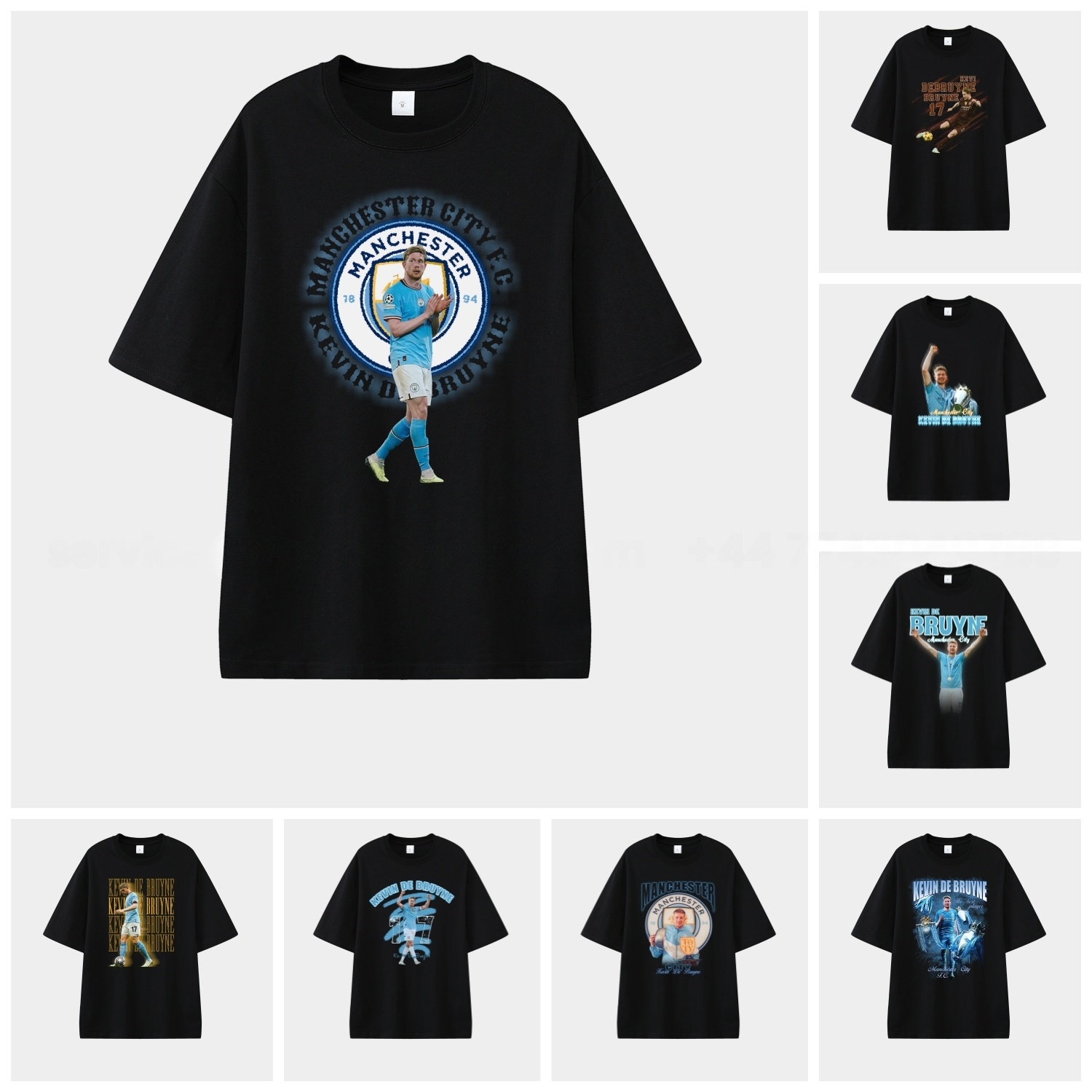 Manchester City Kevin De Bruyne Career Memory Fragments Unisex Pure Cotton T-shirt - ReplicasJersey