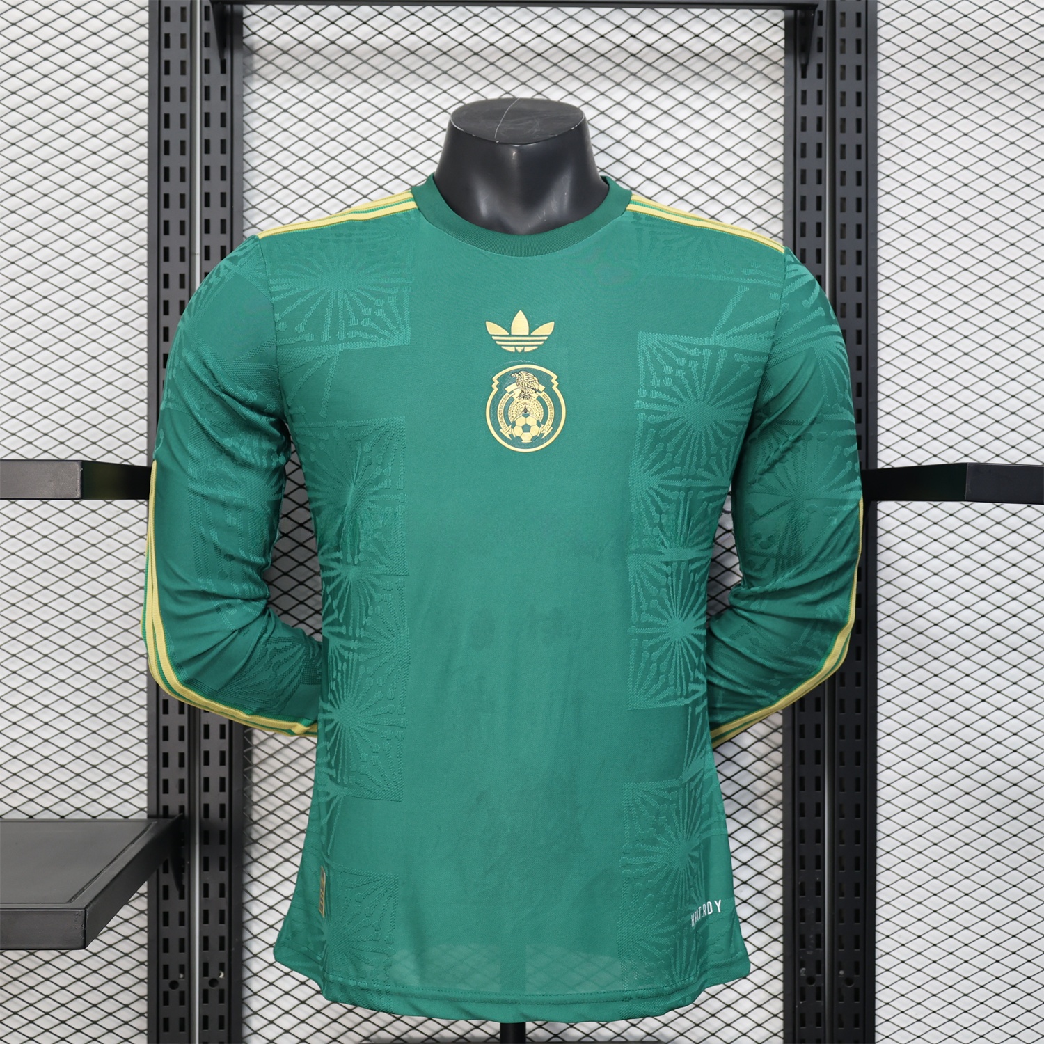 Mexico 2025 Gold Cup Green Long Sleeves Jersey - Player Version - ReplicasJersey