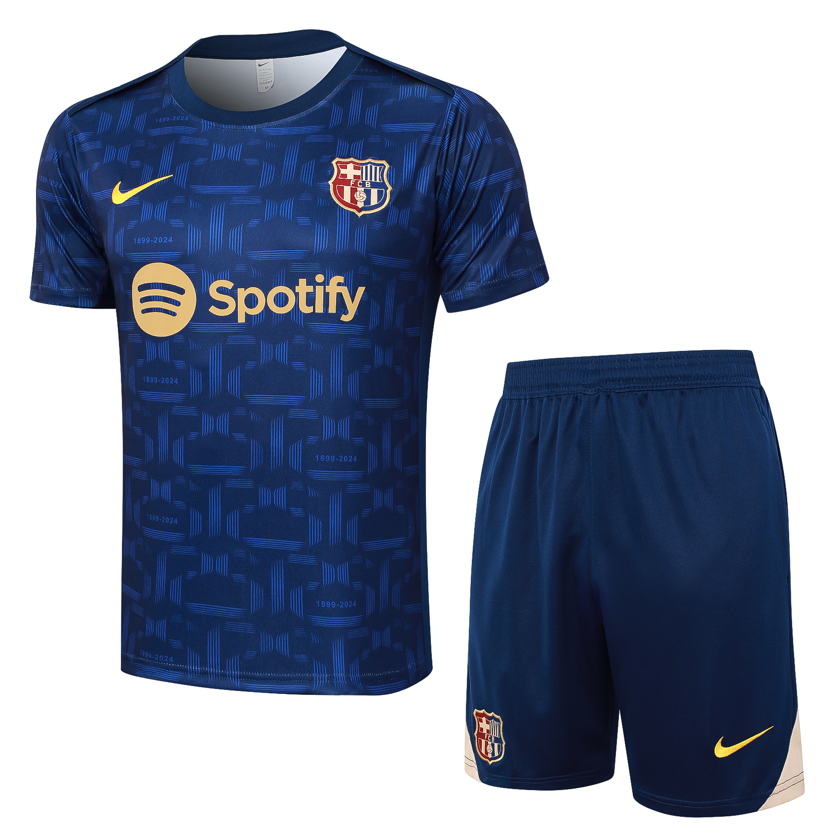 B.A.R.S.A 24-25 Short-Sleeve Training Set - Royal Blue Top & Shorts - ReplicasJersey