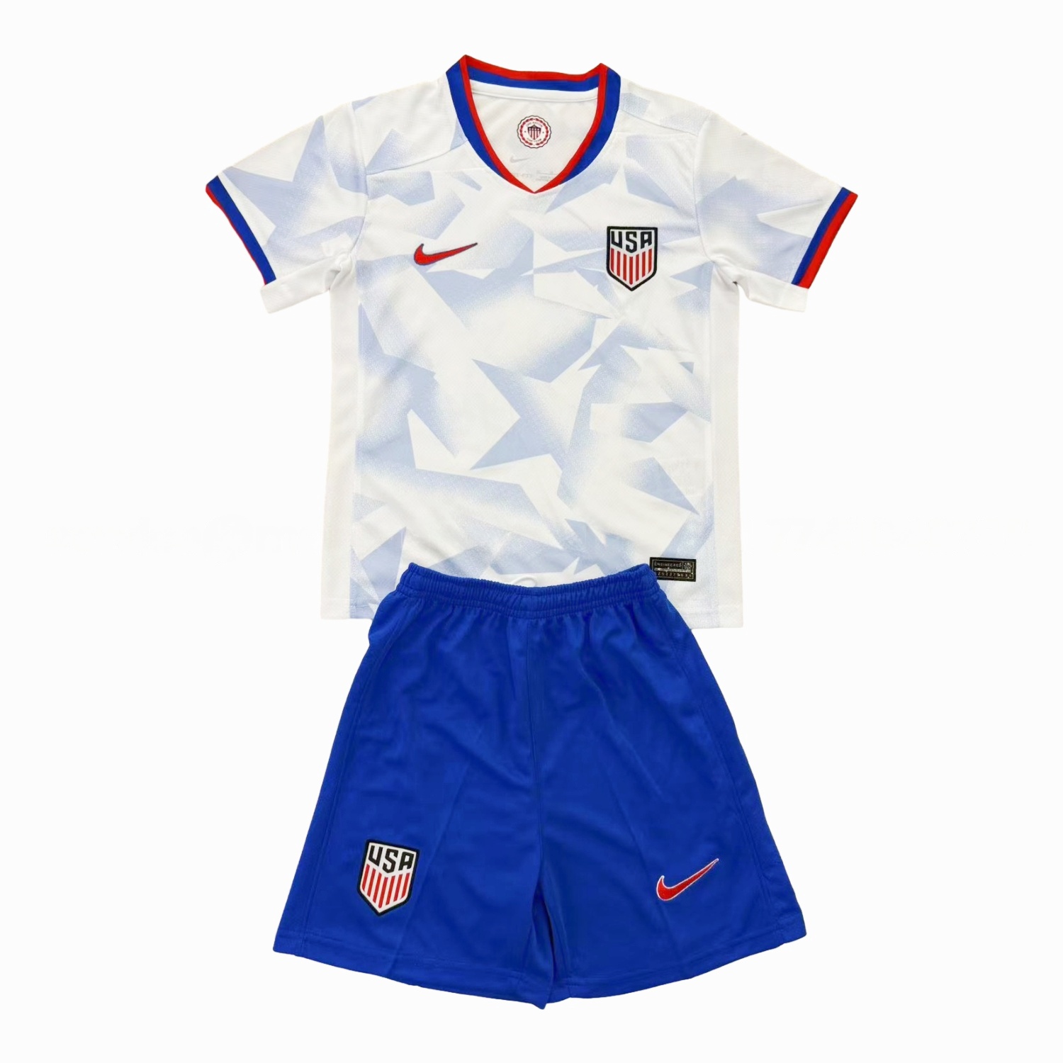 United States USA 25-26 Home White Men's Adult Jersey Set - Fans Version - ReplicasJersey