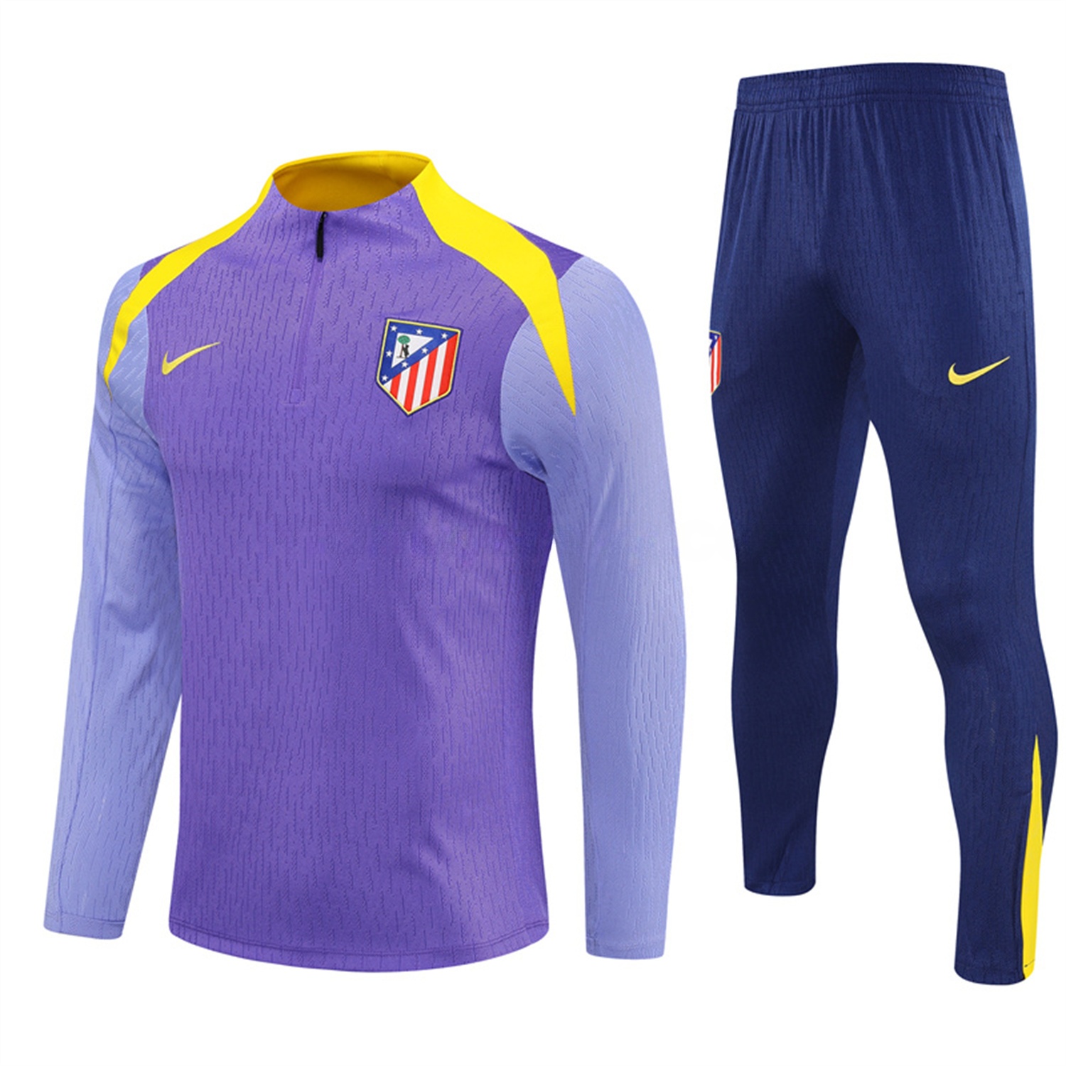 Atletico Madrid 25-26 Long Sleeves Training Set - Purple Top & Purple Pants - ReplicasJersey