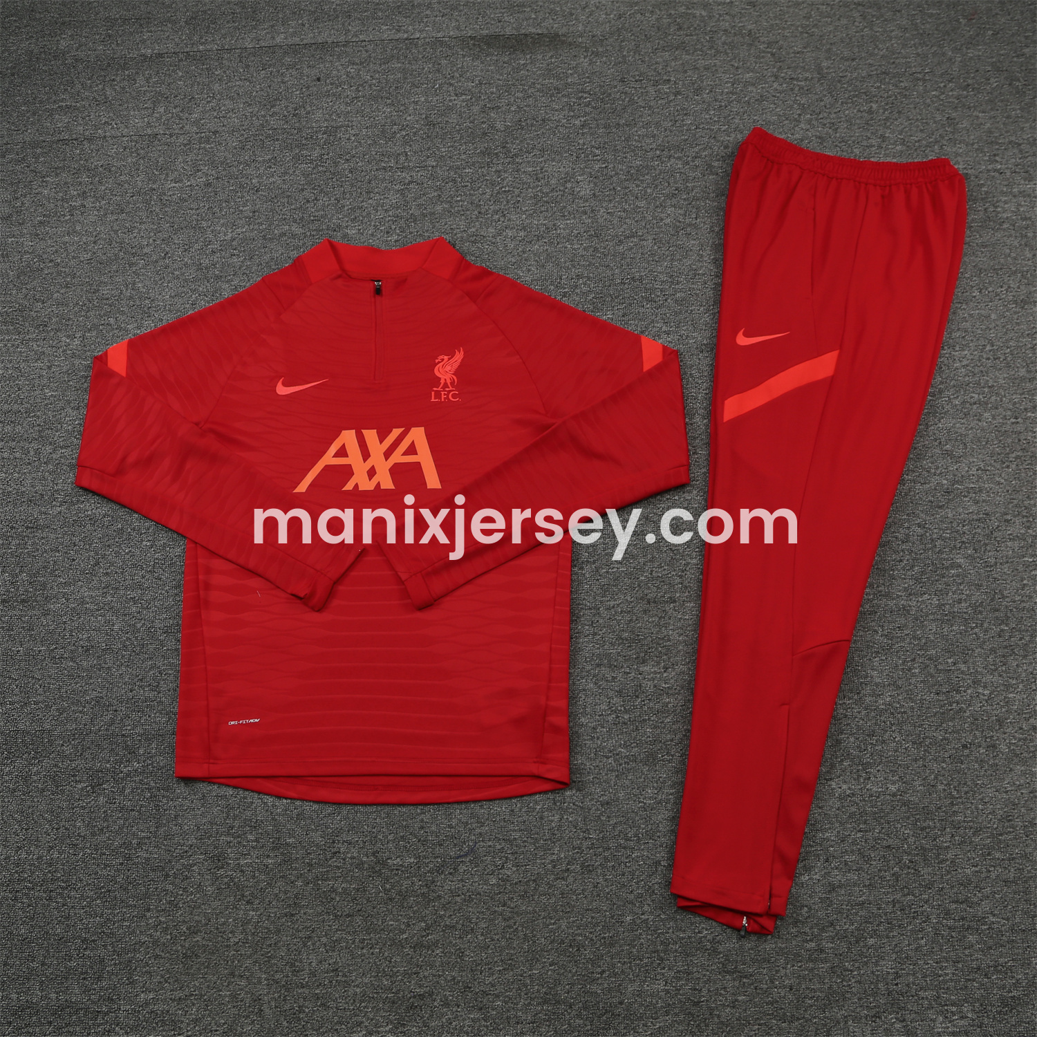 Liver.pool 24-25 Long Sleeve Training Set - Red Top and Pants - ReplicasJersey