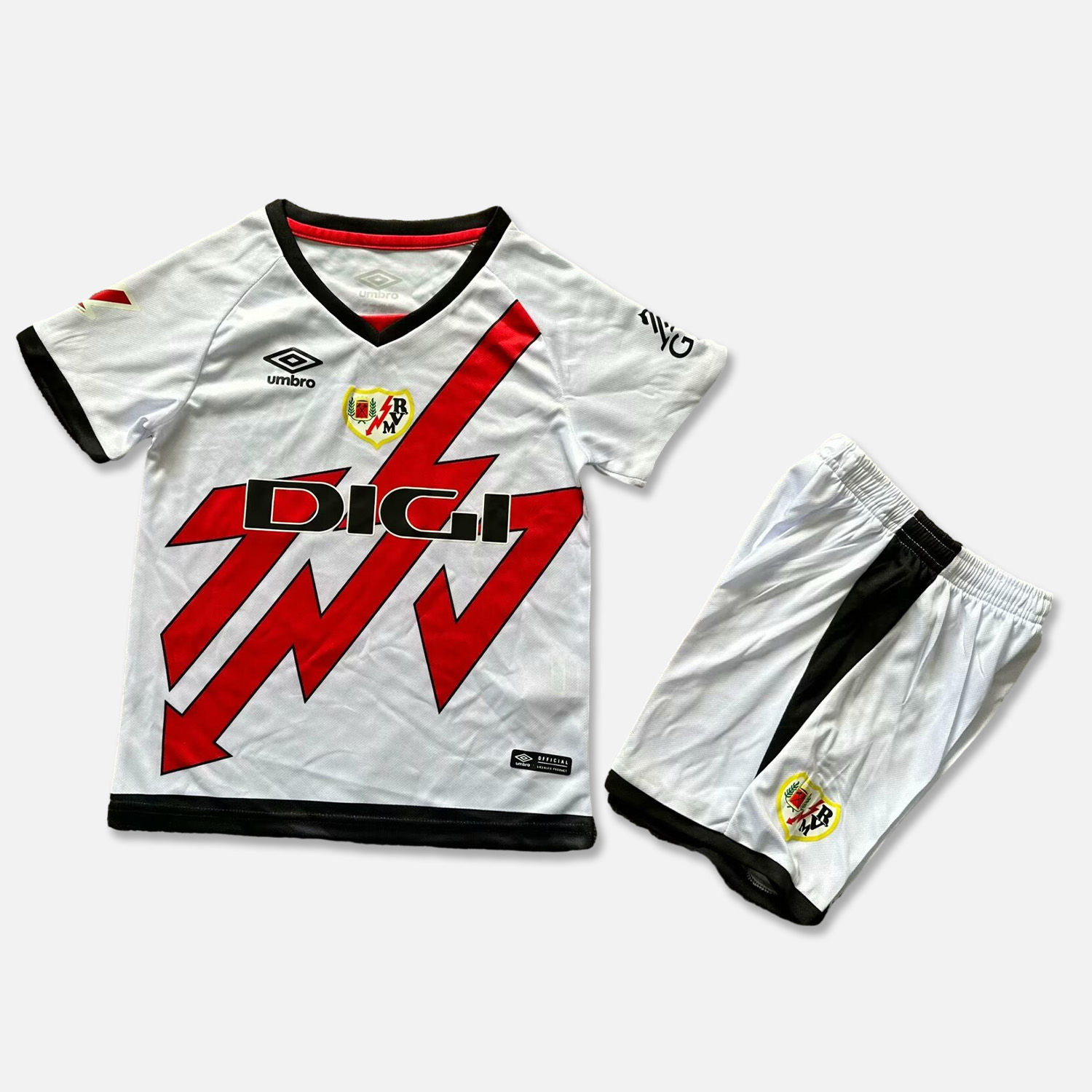 Rayo Vallecano 24-25 Home Kids Kit - ReplicasJersey