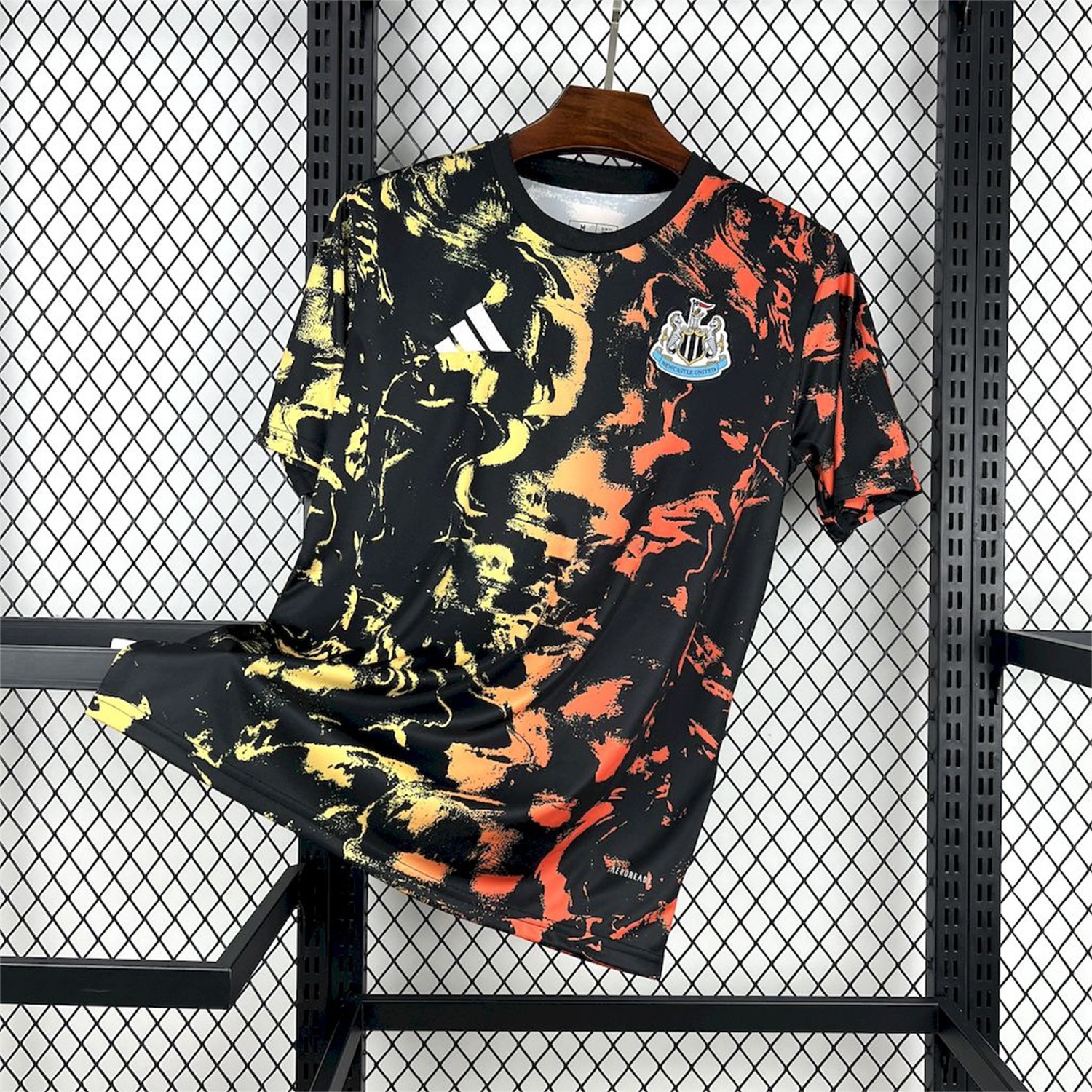 Newcastle United 25-26 Orange Red Graffiti Black Pre-Match Training Jersey - Fans Version - ReplicasJersey