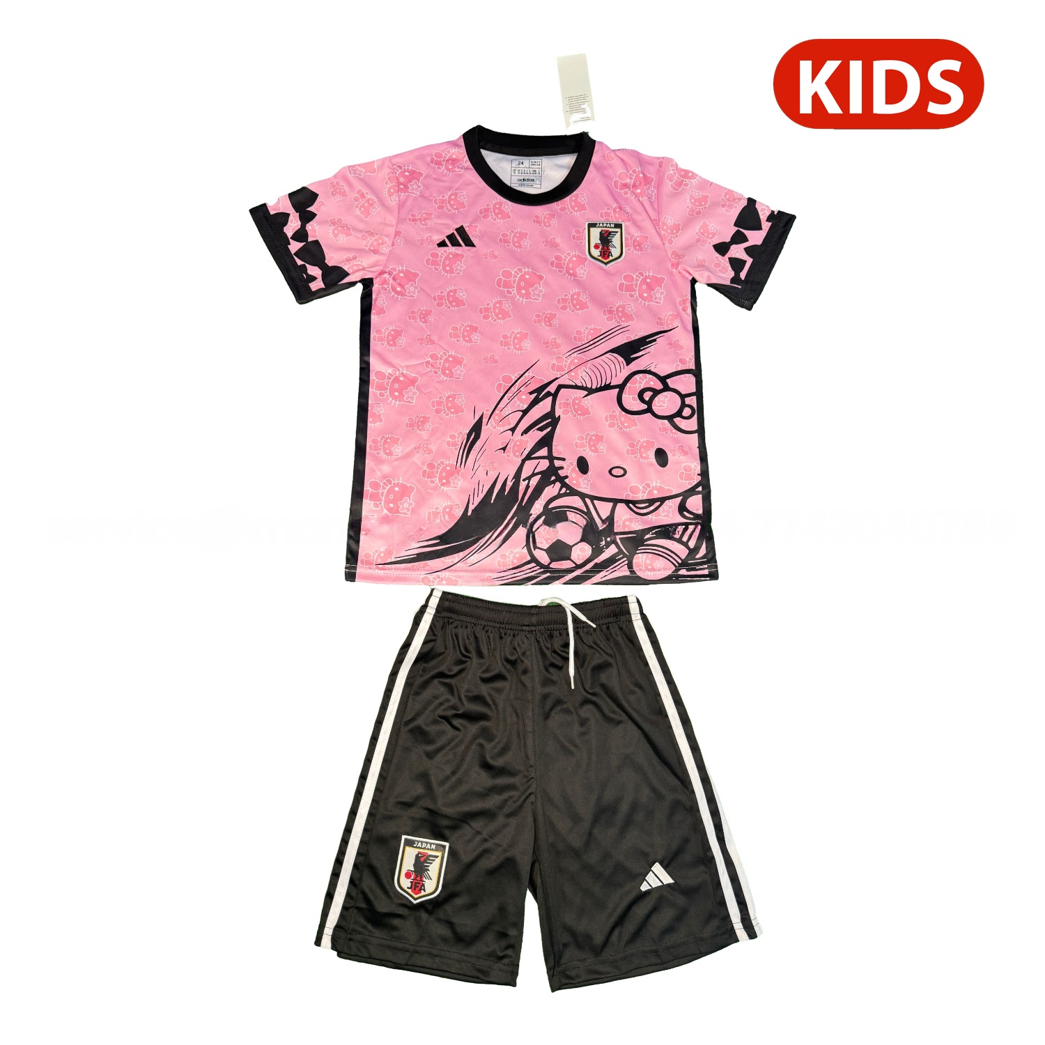 Japan 25-26 Hello Kitty Pink Special Kids Kit - ReplicasJersey