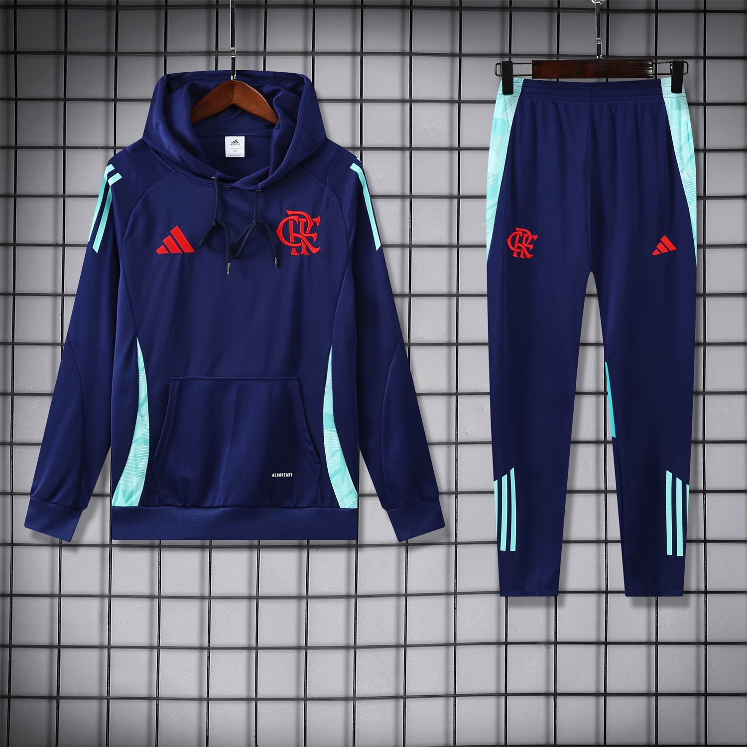Flamengo 25-26 Training Hoodie Set - Royal Blue Top and Pants - ReplicasJersey