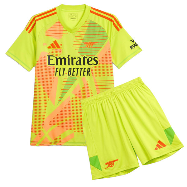 Arsenal 24-25 Yellow Goalkeeper Kids Kit - ReplicasJersey