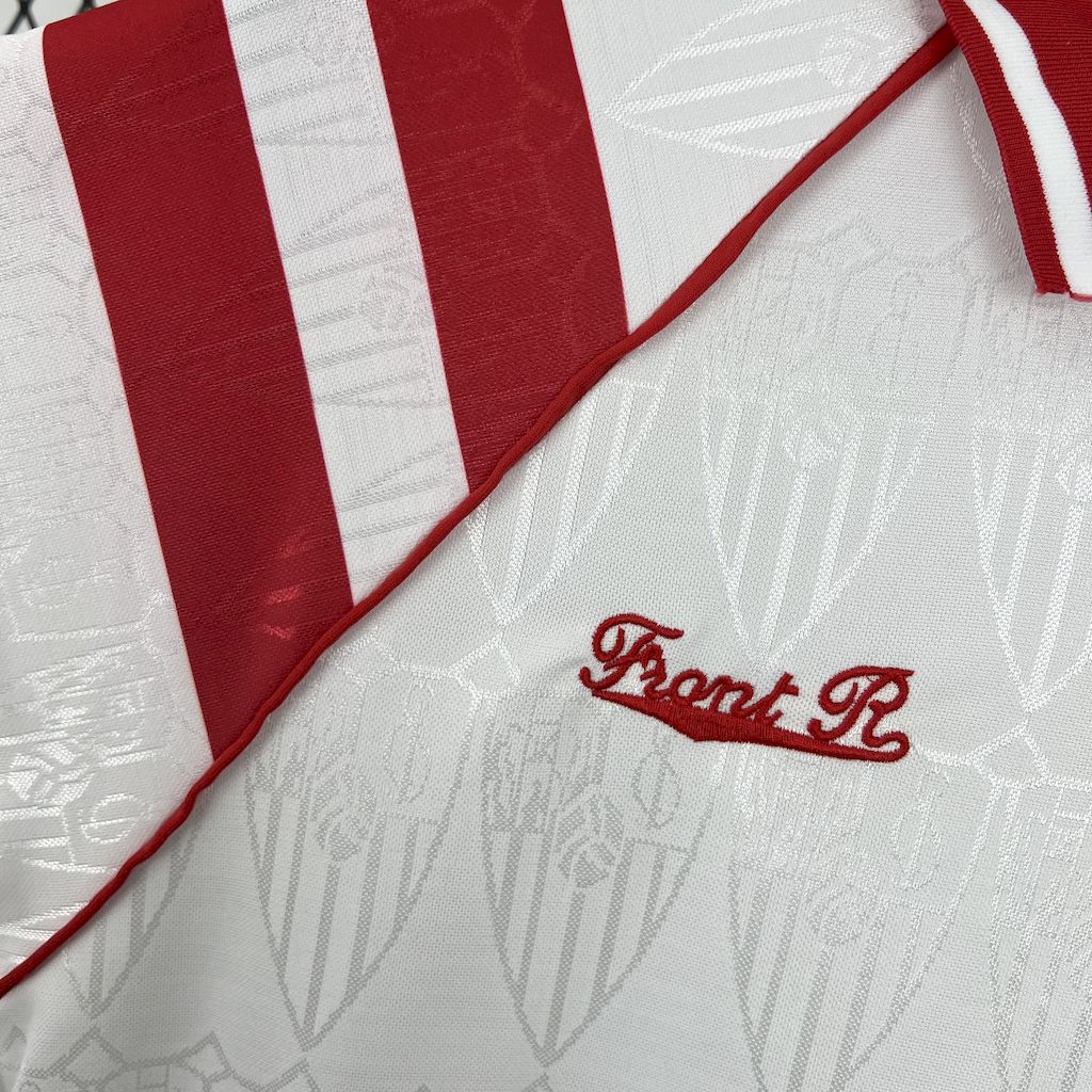 Retro Sevilla FC 1992-93 Home Jersey with Chest Sponsor - ReplicasJersey