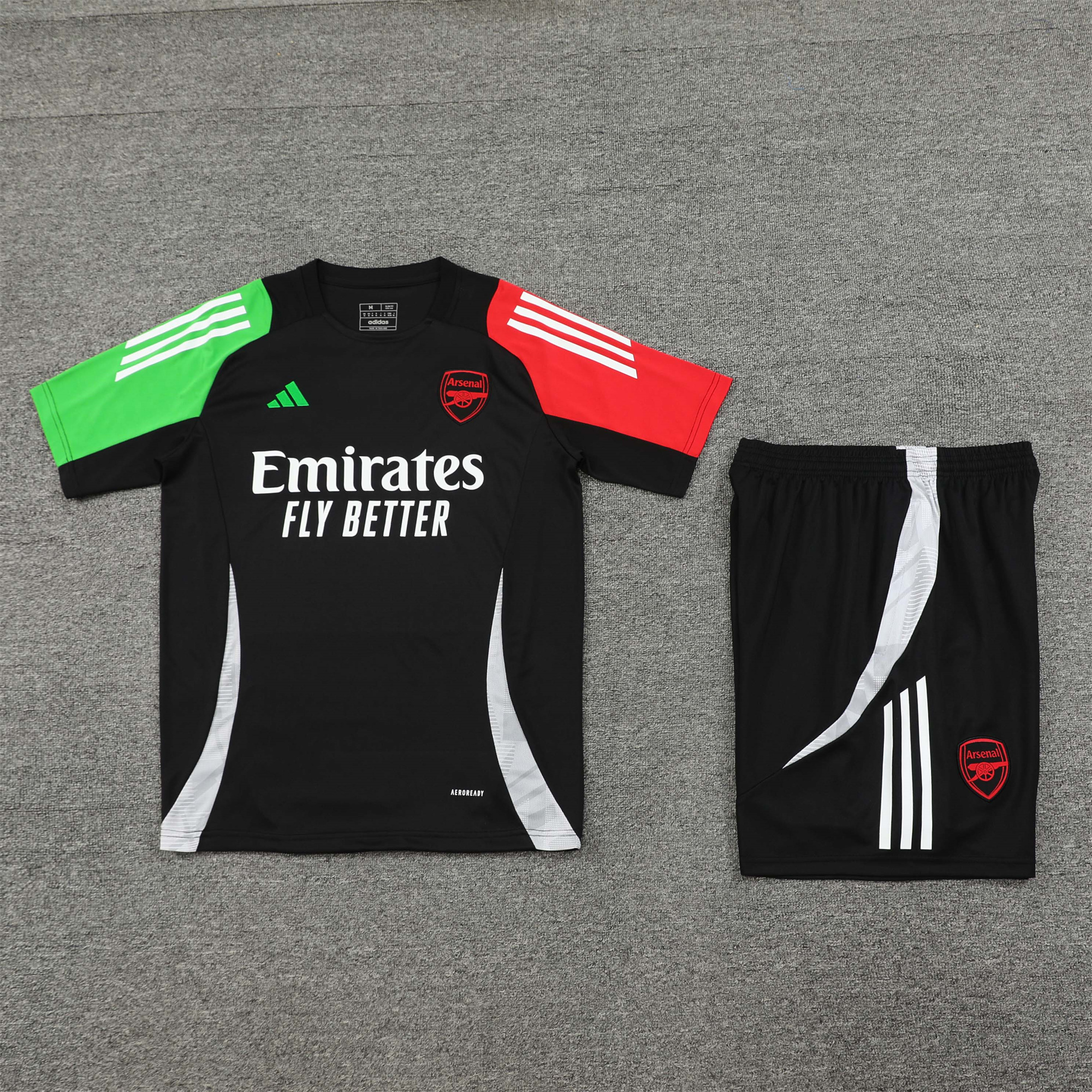 Arsenal 24-25 Short-Sleeve Training Set - Black - ReplicasJersey