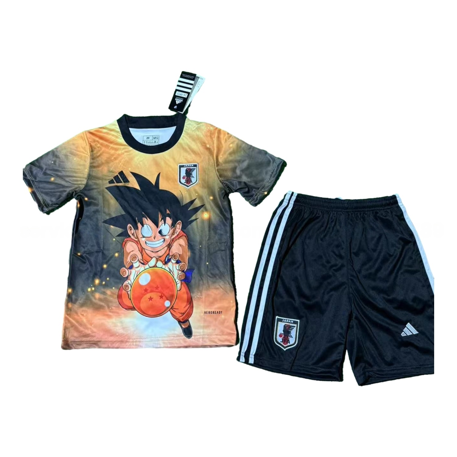 Japan 25-26 Little Goku's Kamehameha Special Kids Kit - ReplicasJersey