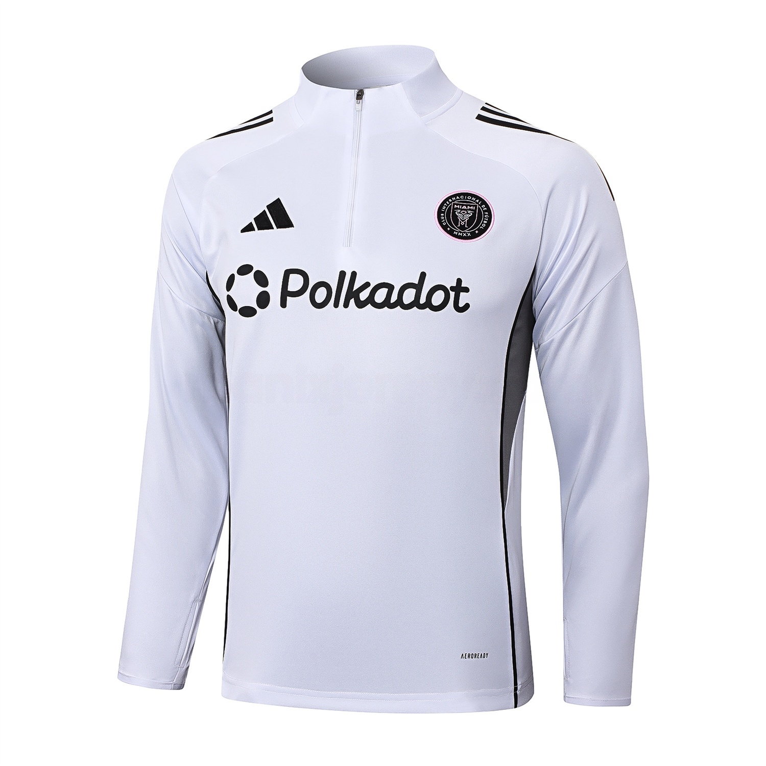 INT M.A.M 25-26 Long Sleeves Training Set - White Top & Black Pants - ReplicasJersey