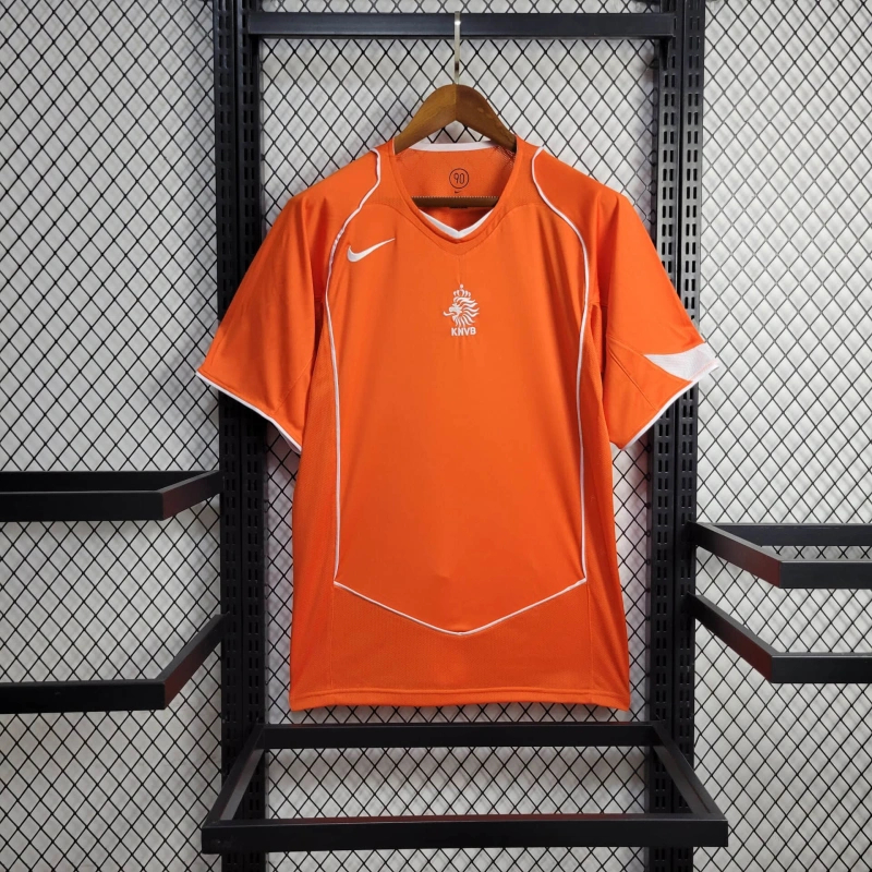 Retro Netherlands 2004 Home Stadium Jersey - ReplicasJersey